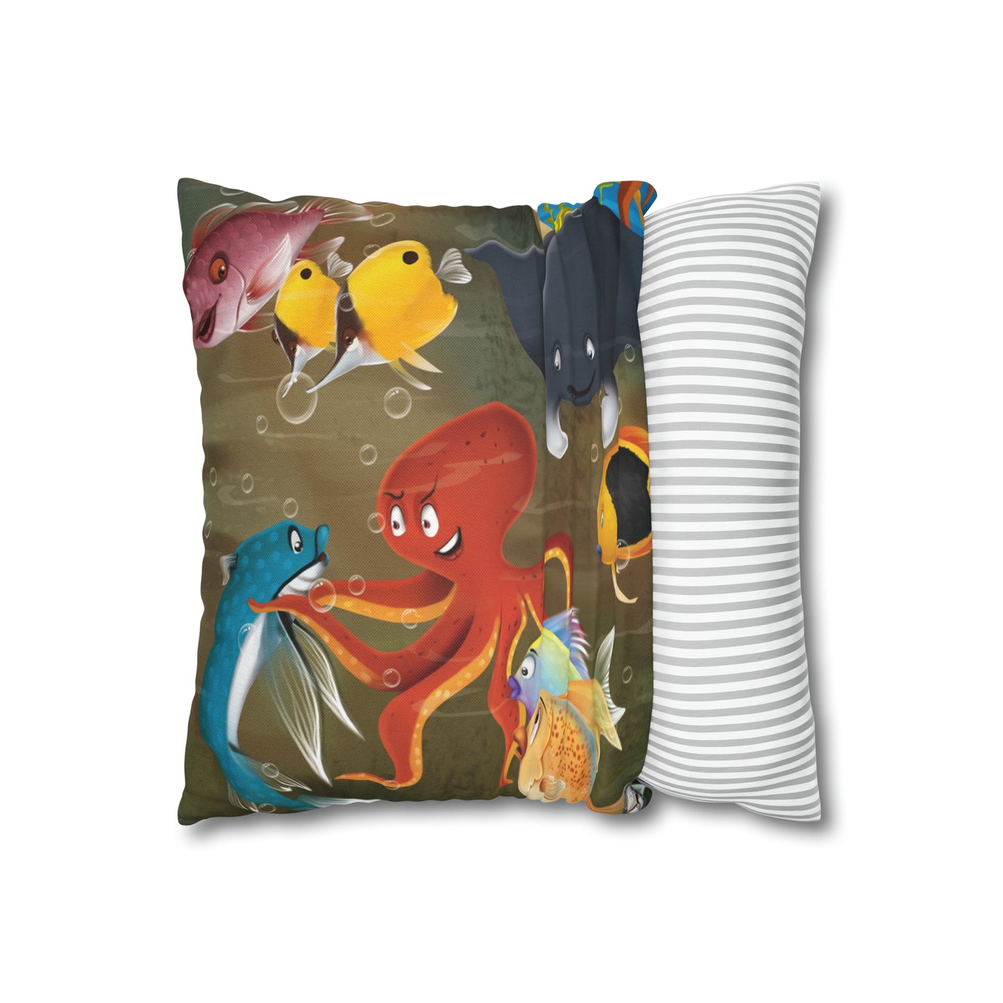 Finley The Flying Fish Spun Polyester Square Pillow Case