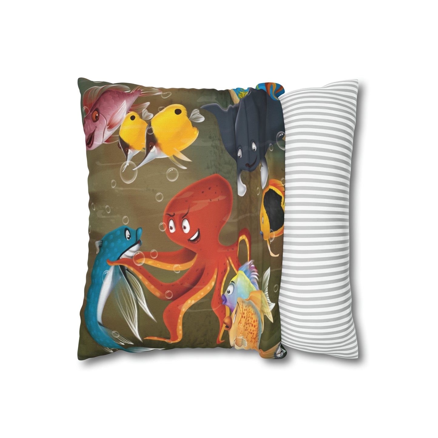 Finley The Flying Fish Spun Polyester Square Pillow Case