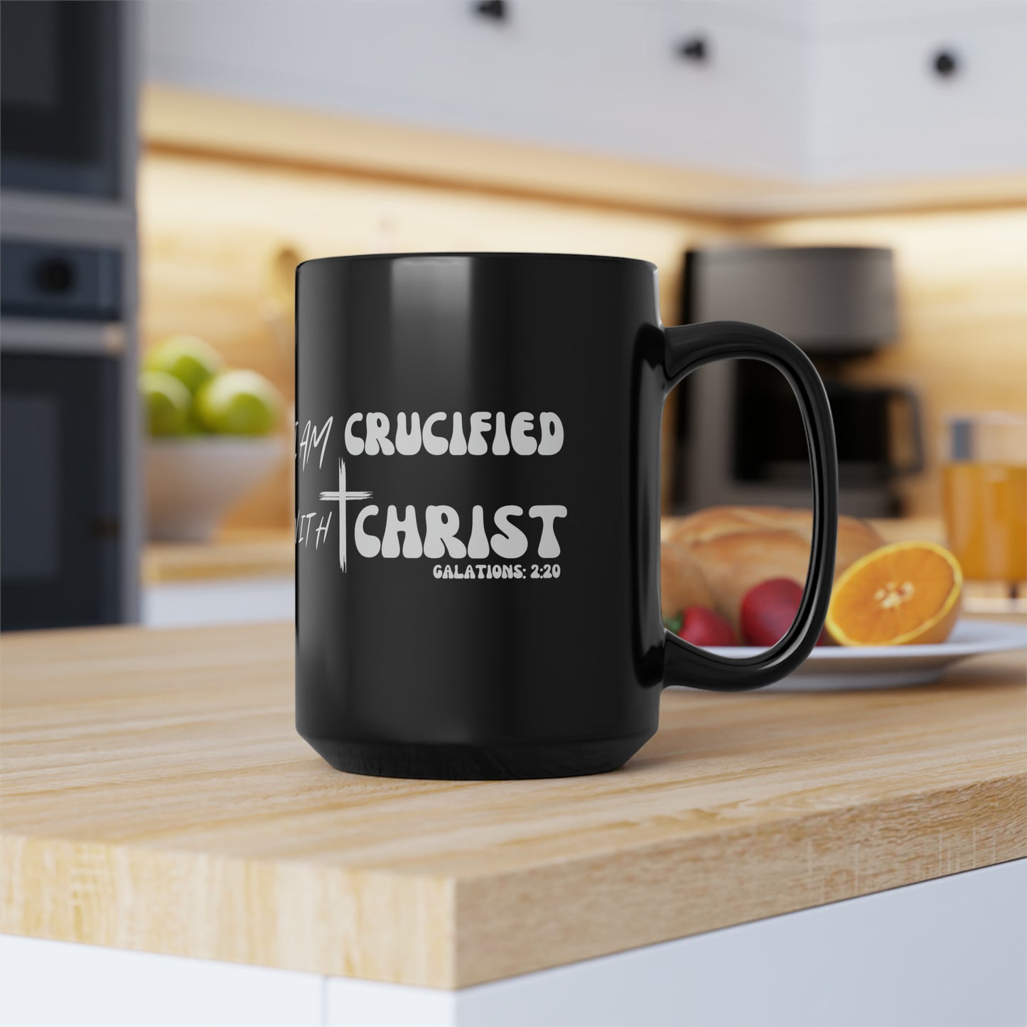 Christian Wear Black Mug, 15oz