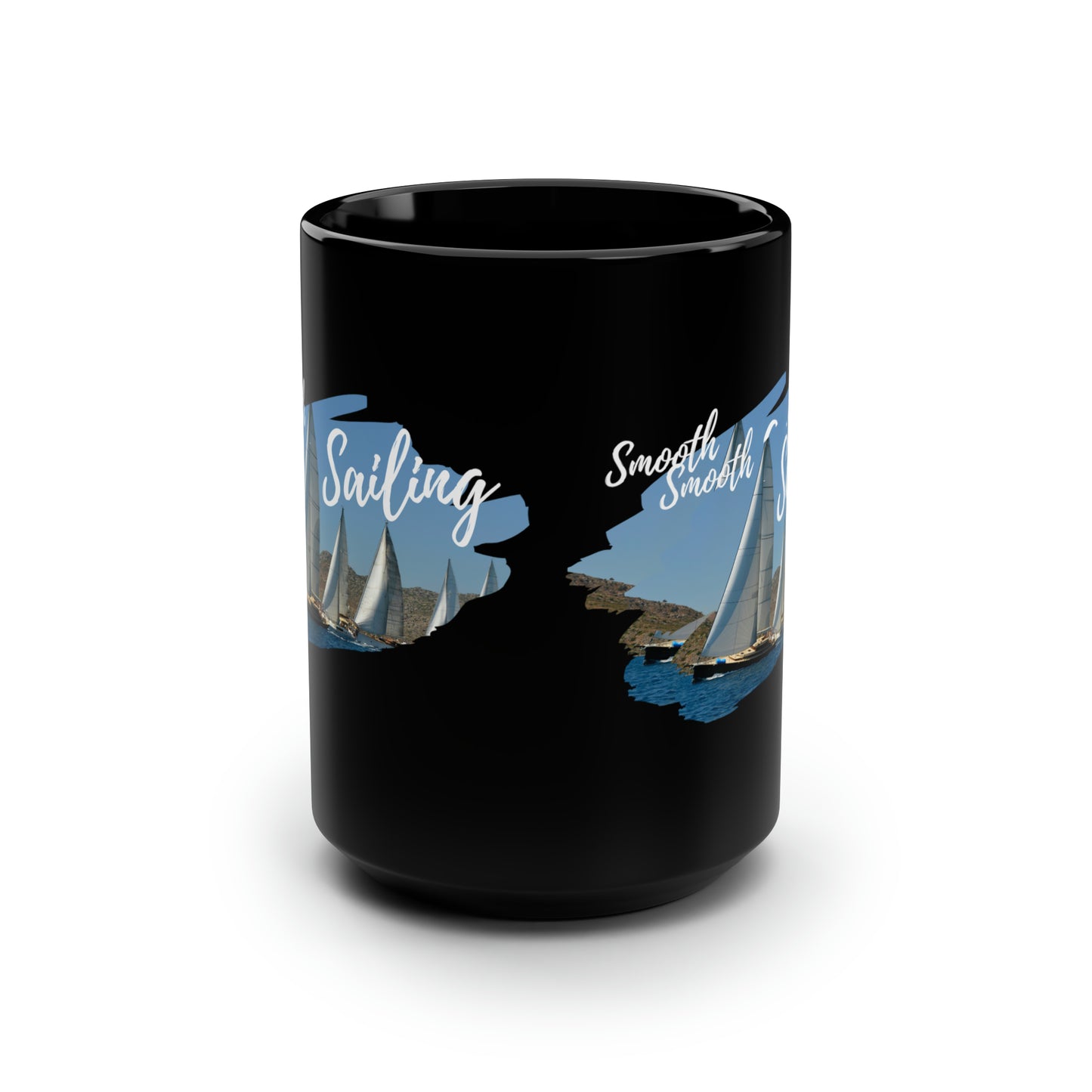 Sailing Black Mug, 15oz