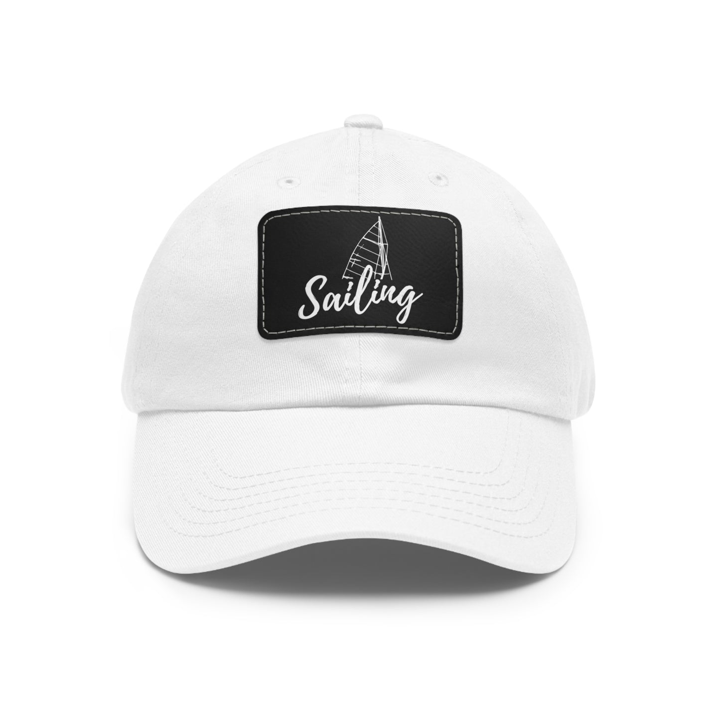 Sailing Dad Hat with Leather Patch (Rectangle)