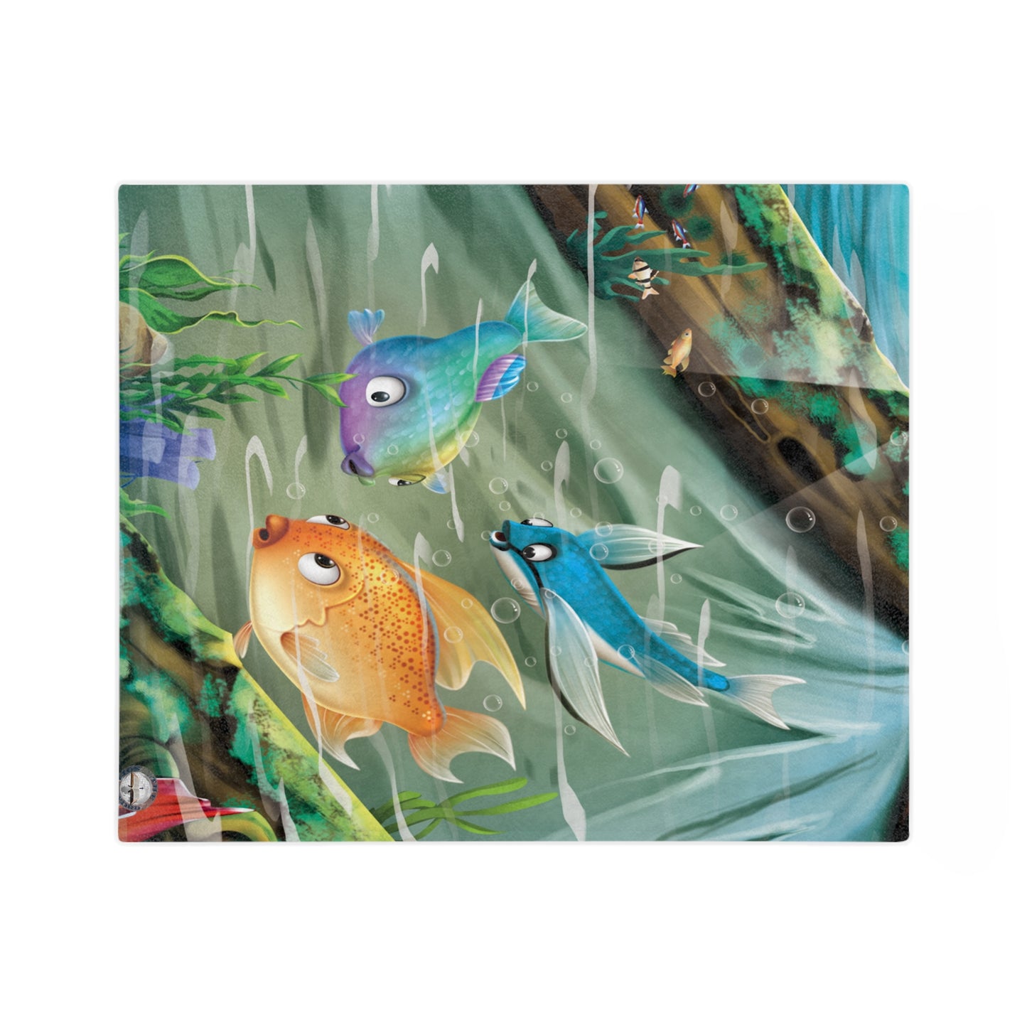 Finley The Flying Fish Velveteen Minky Blanket