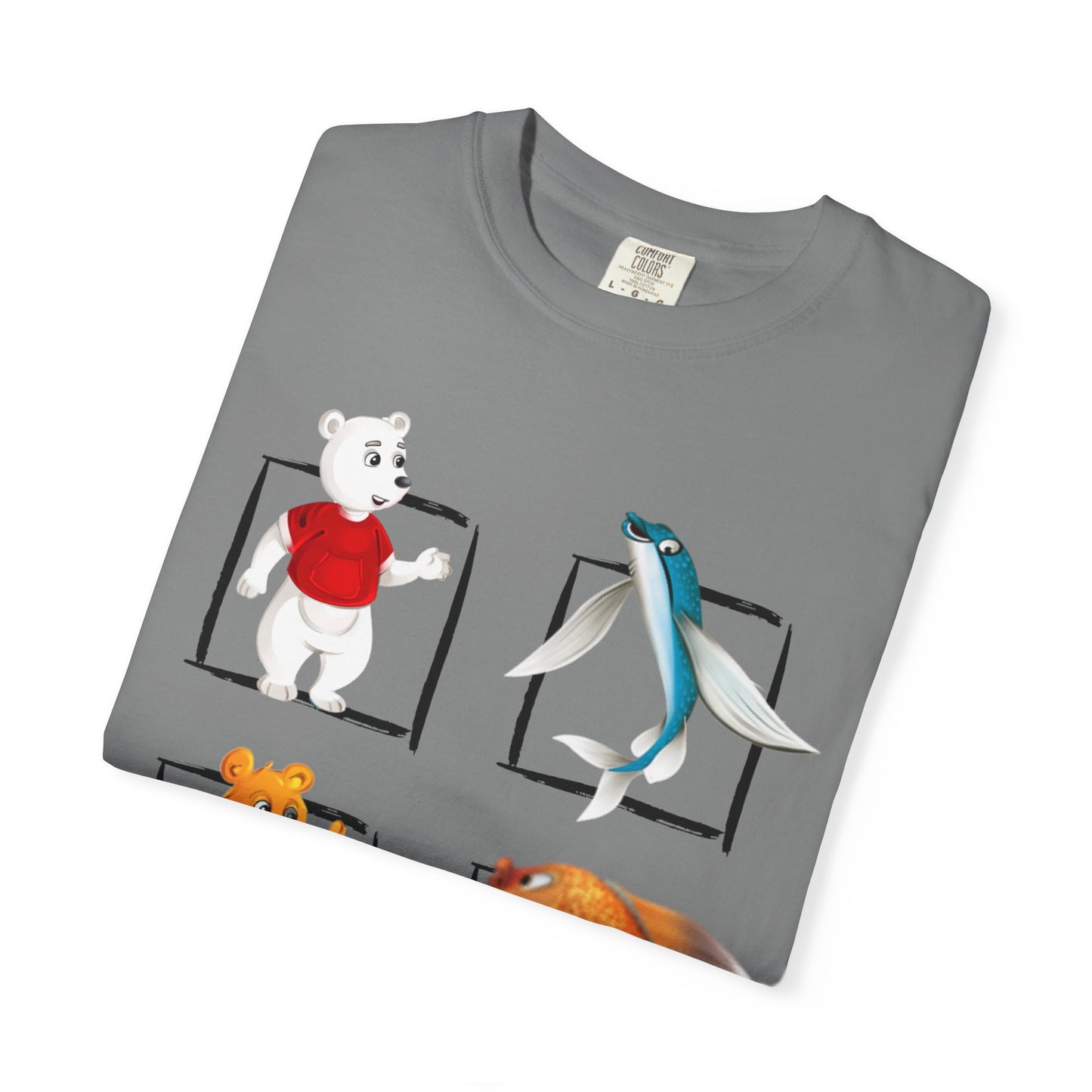 Whimsical Cartoon T-Shirt, Fun Graphic Tee for Kids, Animal Lovers Apparel, Perfect Gift for Birthdays and Celebrations