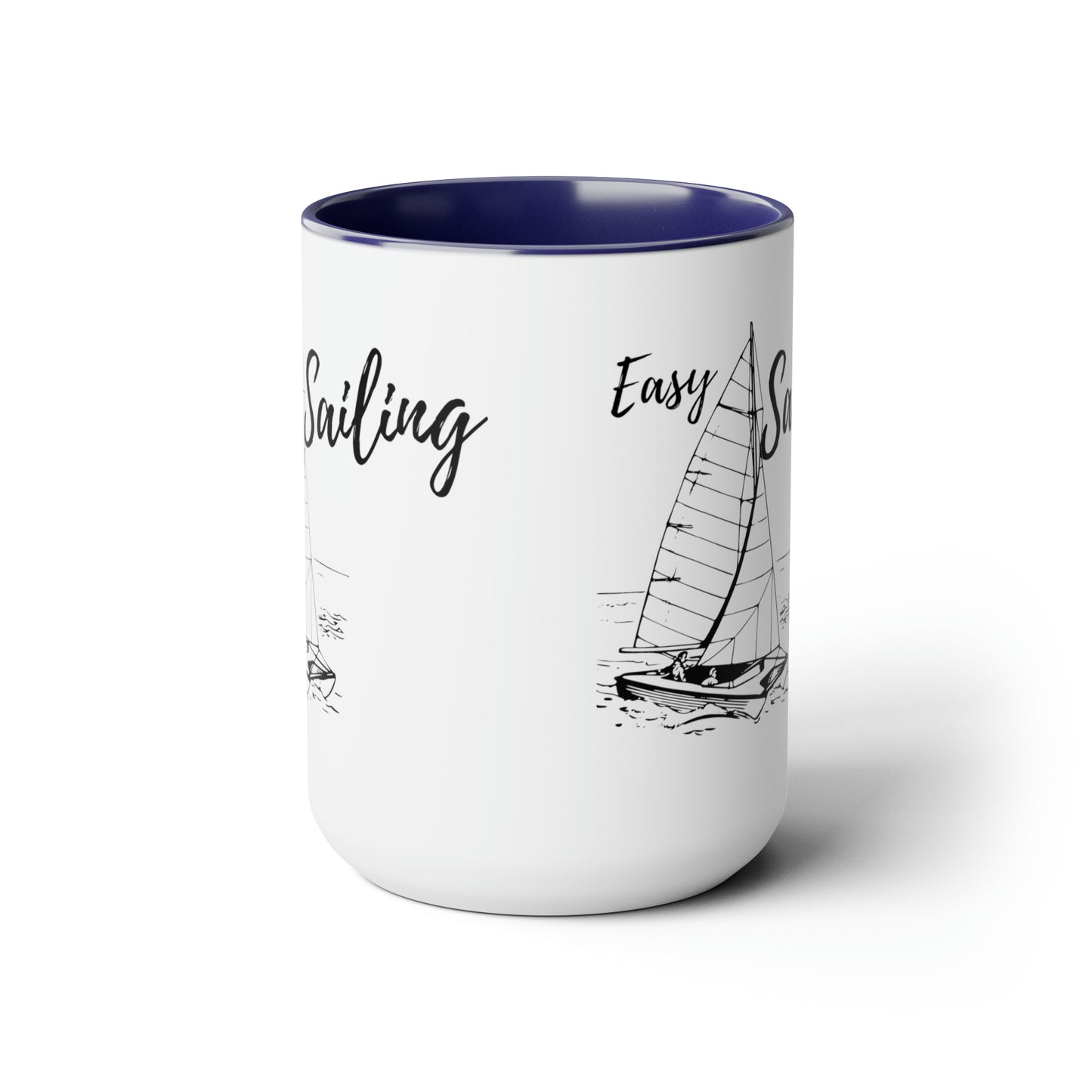 Sailing Two-Tone Coffee Mugs, 15oz