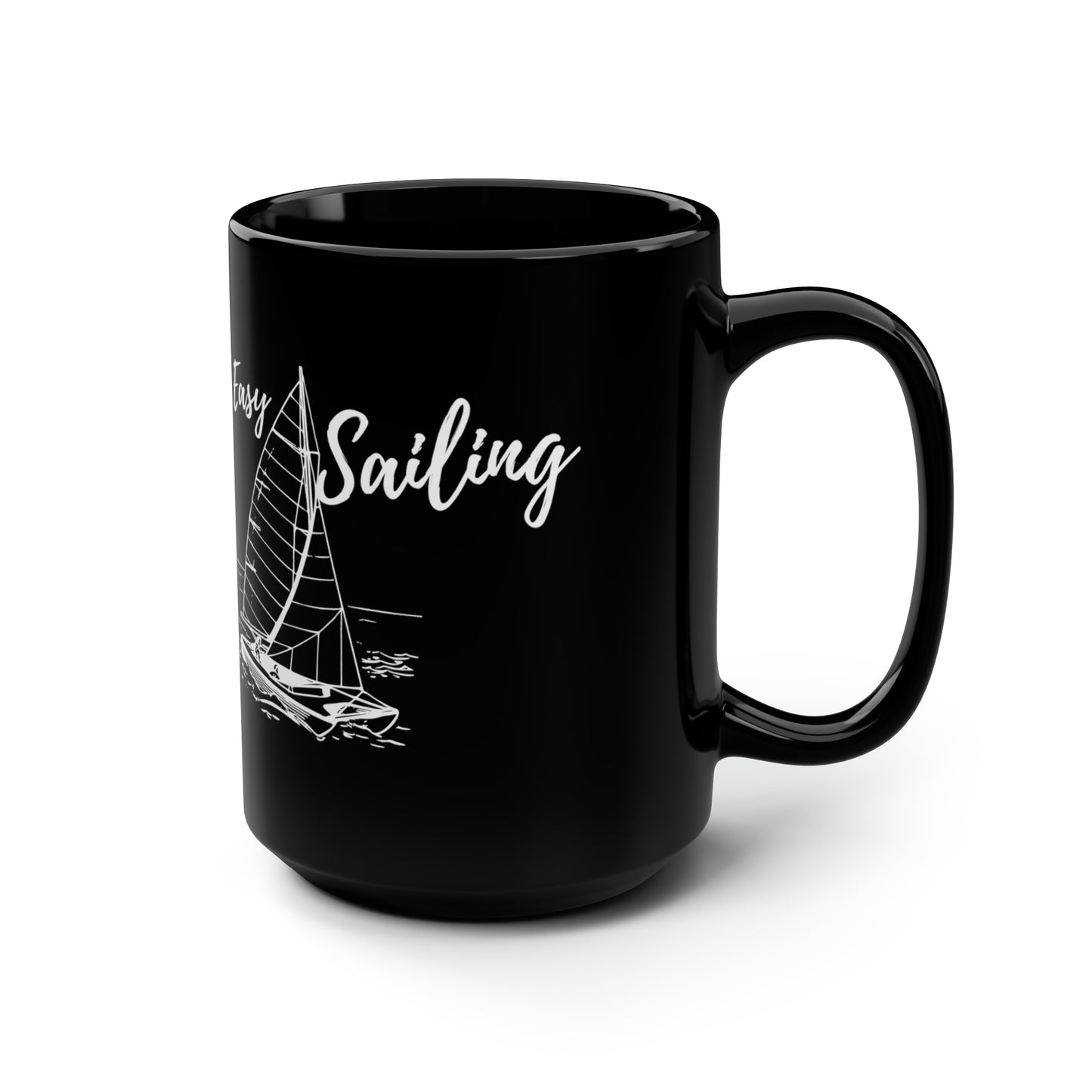 Sailing Black Mug, 15oz