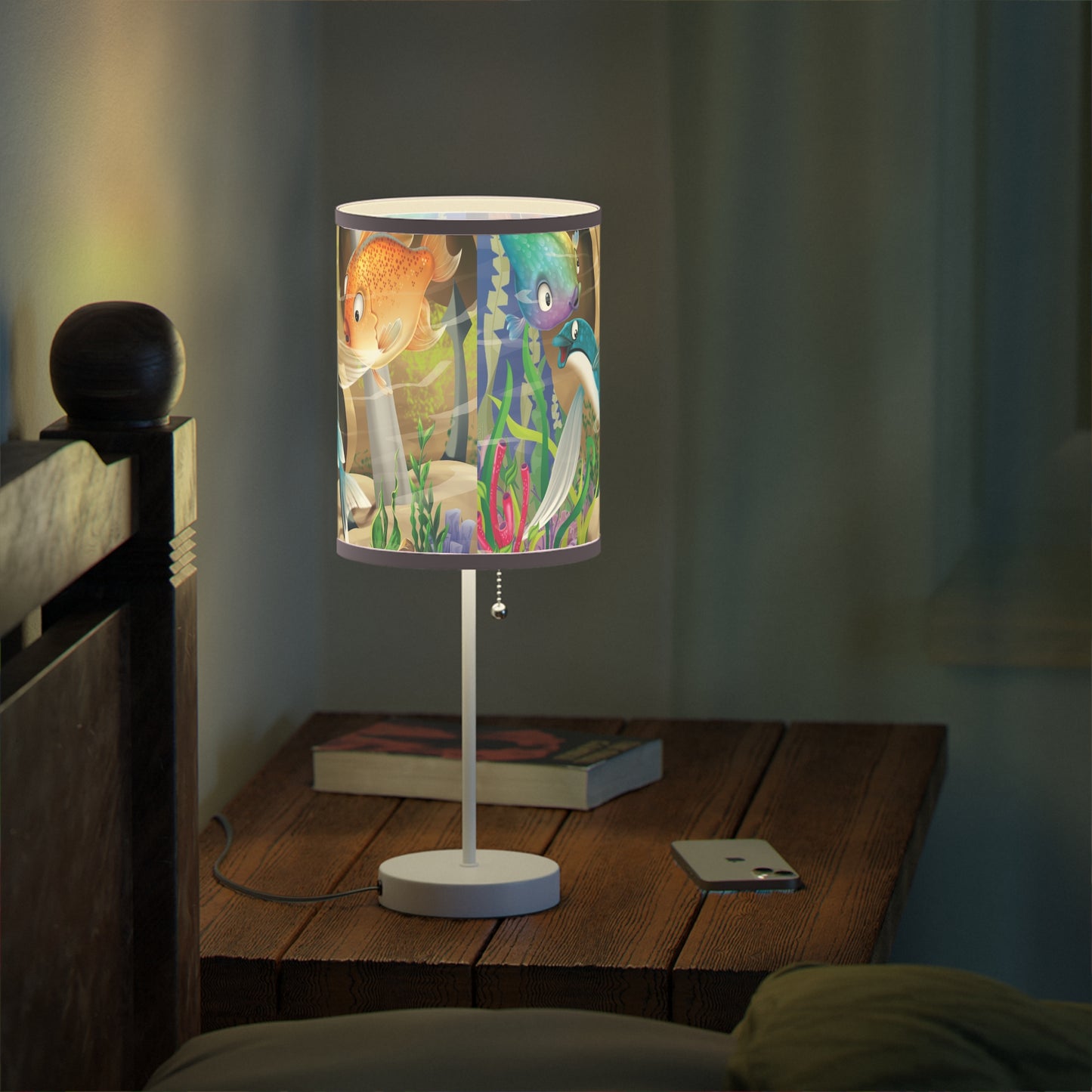 Finley The Flying Fish Lamp on a Stand, US|CA plug