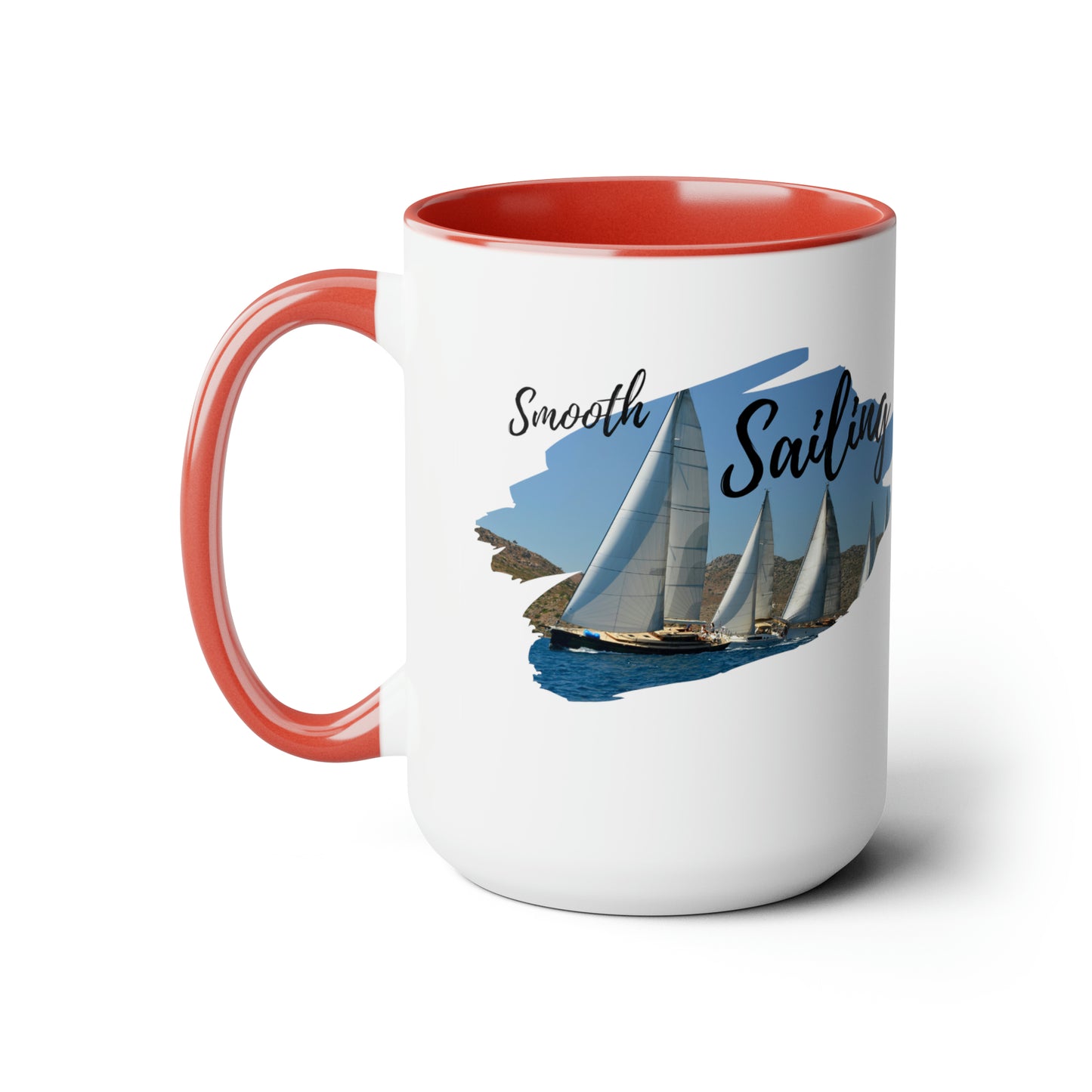 Sailing Two-Tone Coffee Mugs, 15oz