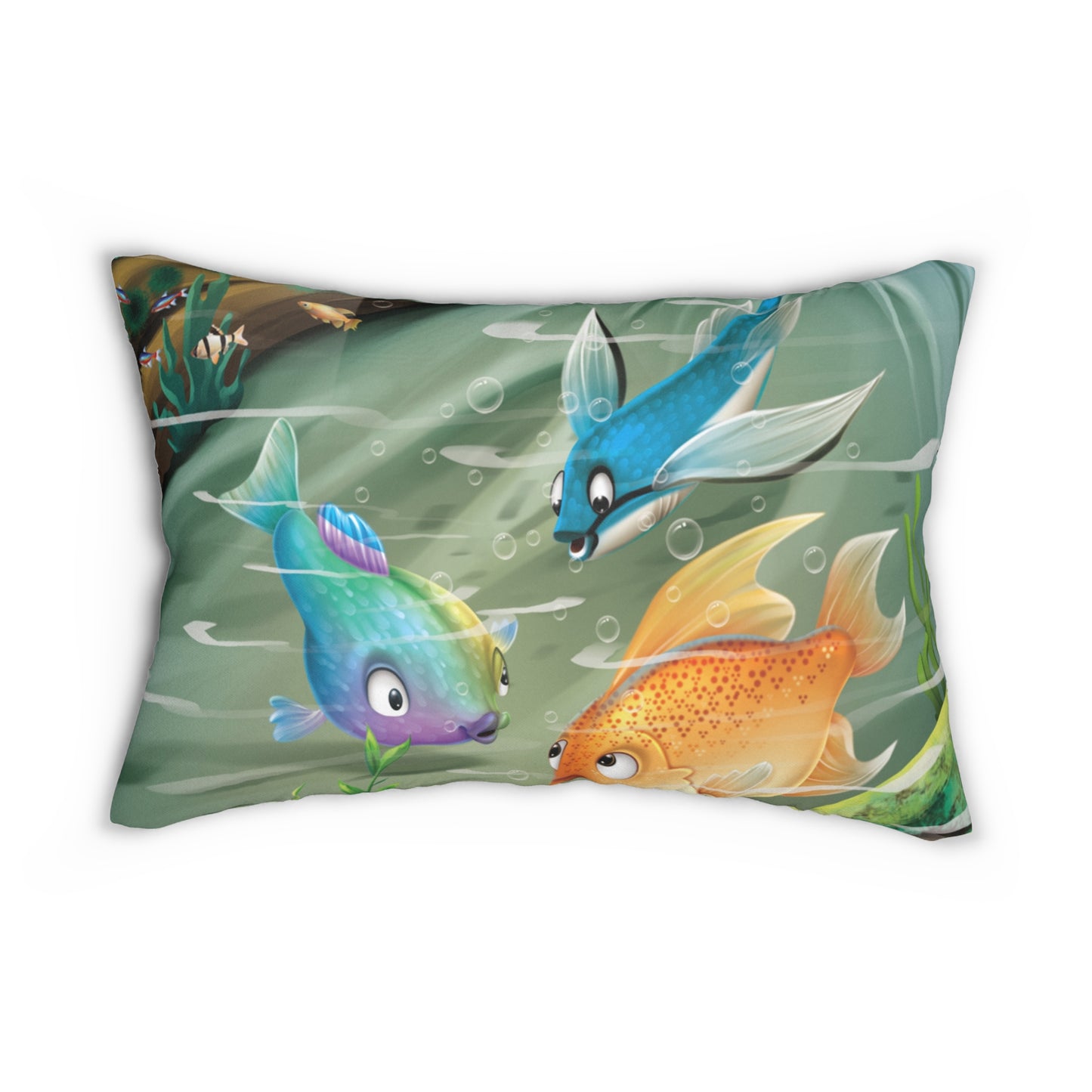 Finley The Flying Fish Spun Polyester Lumbar Pillow