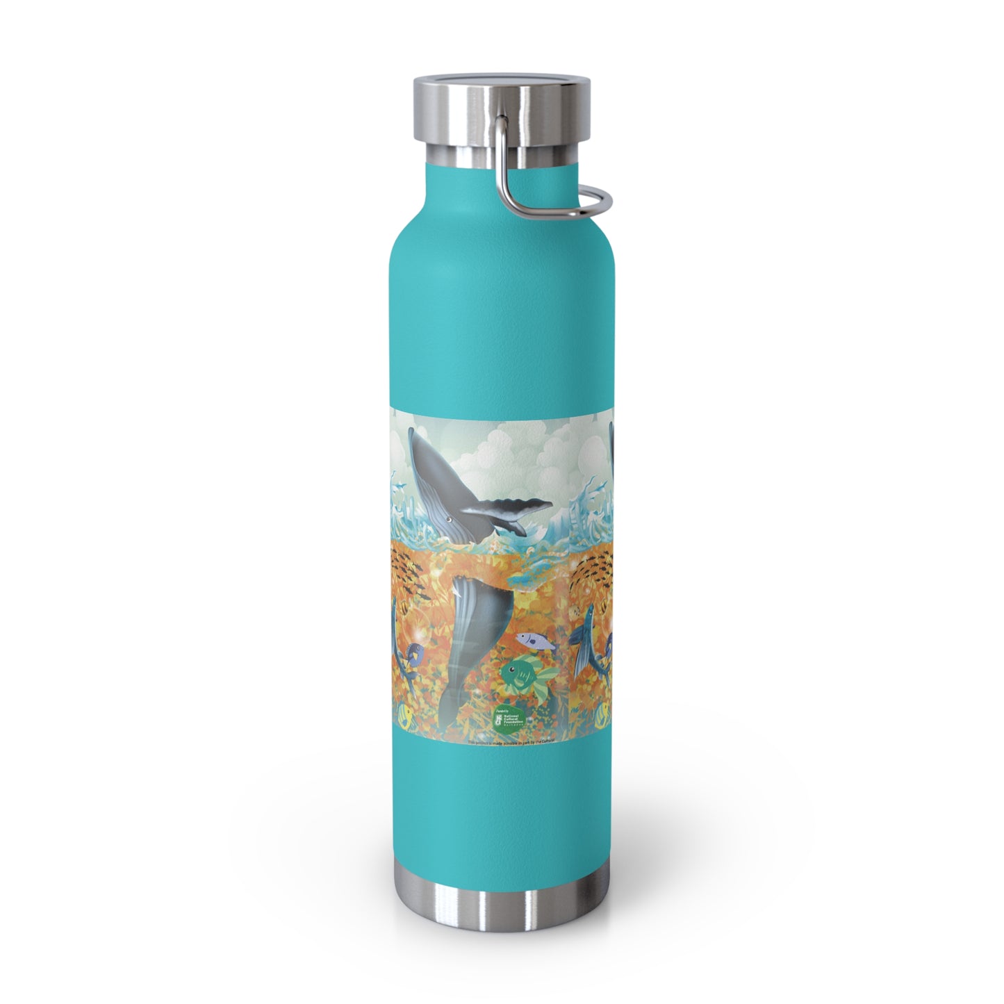 Finley the Flying Fish Copper Vacuum Insulated Bottle, 22oz