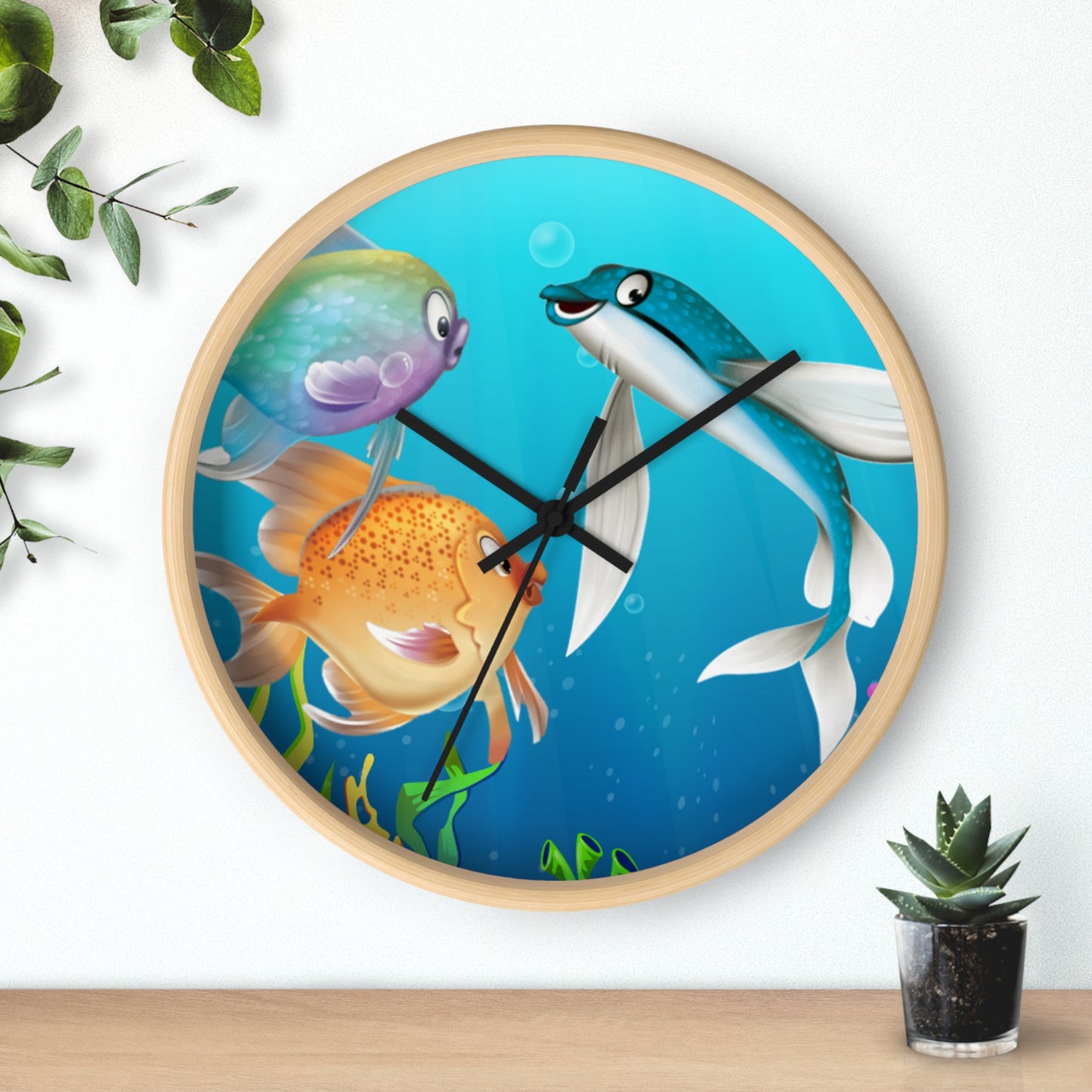 Finley The Flying Fish Wall Clock