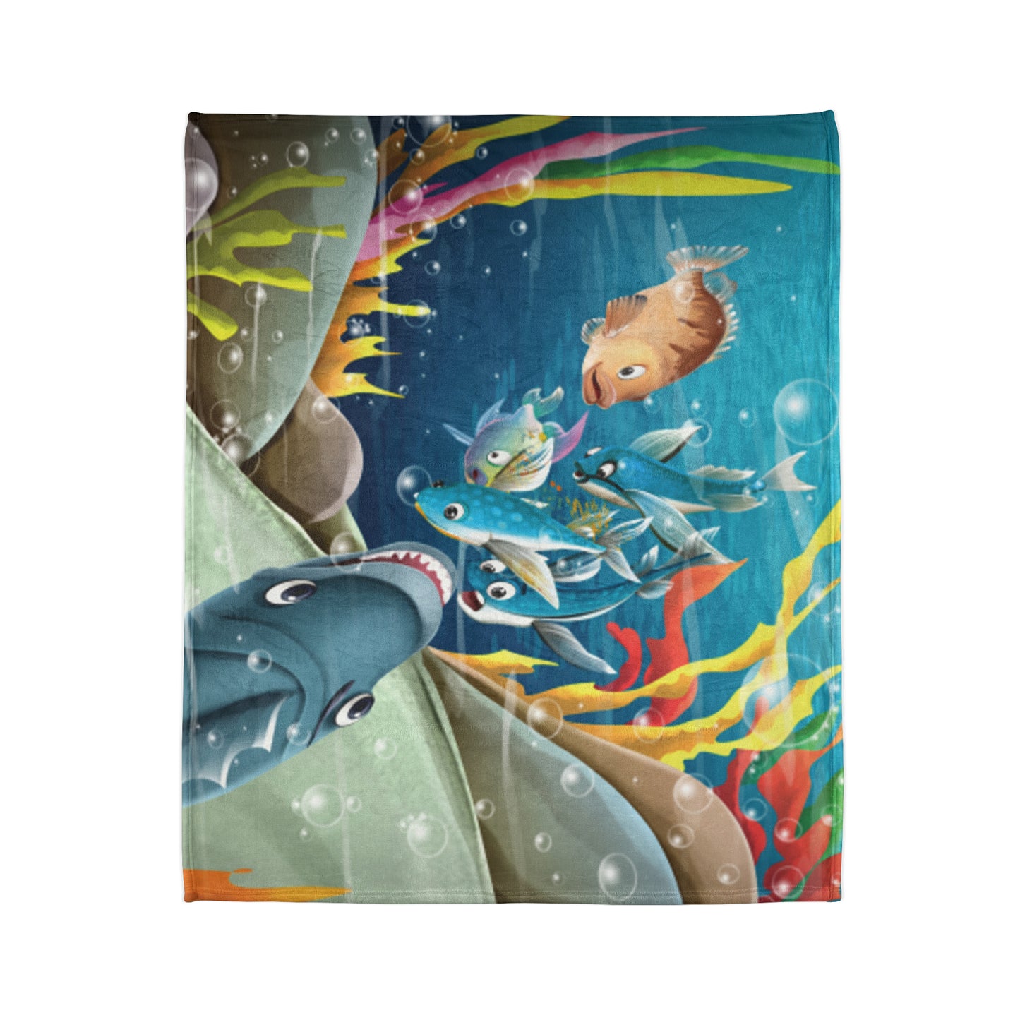 Finley the Flying Fish Soft Polyester Blanket