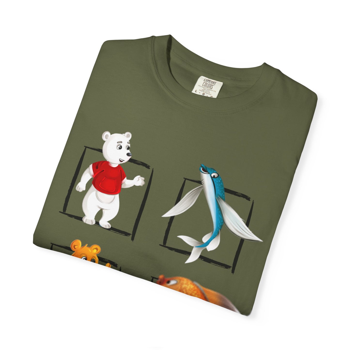 Whimsical Cartoon T-Shirt, Fun Graphic Tee for Kids, Animal Lovers Apparel, Perfect Gift for Birthdays and Celebrations