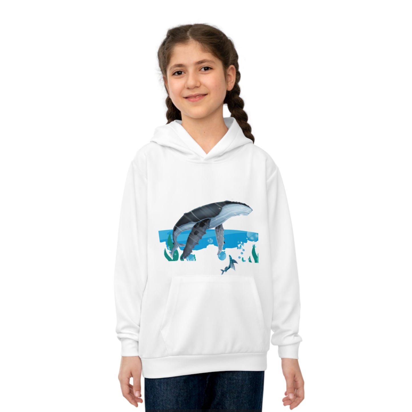 Finley the Flying Fish Children's Hoodie (AOP)