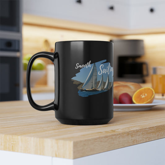 Sailing Black Mug, 15oz