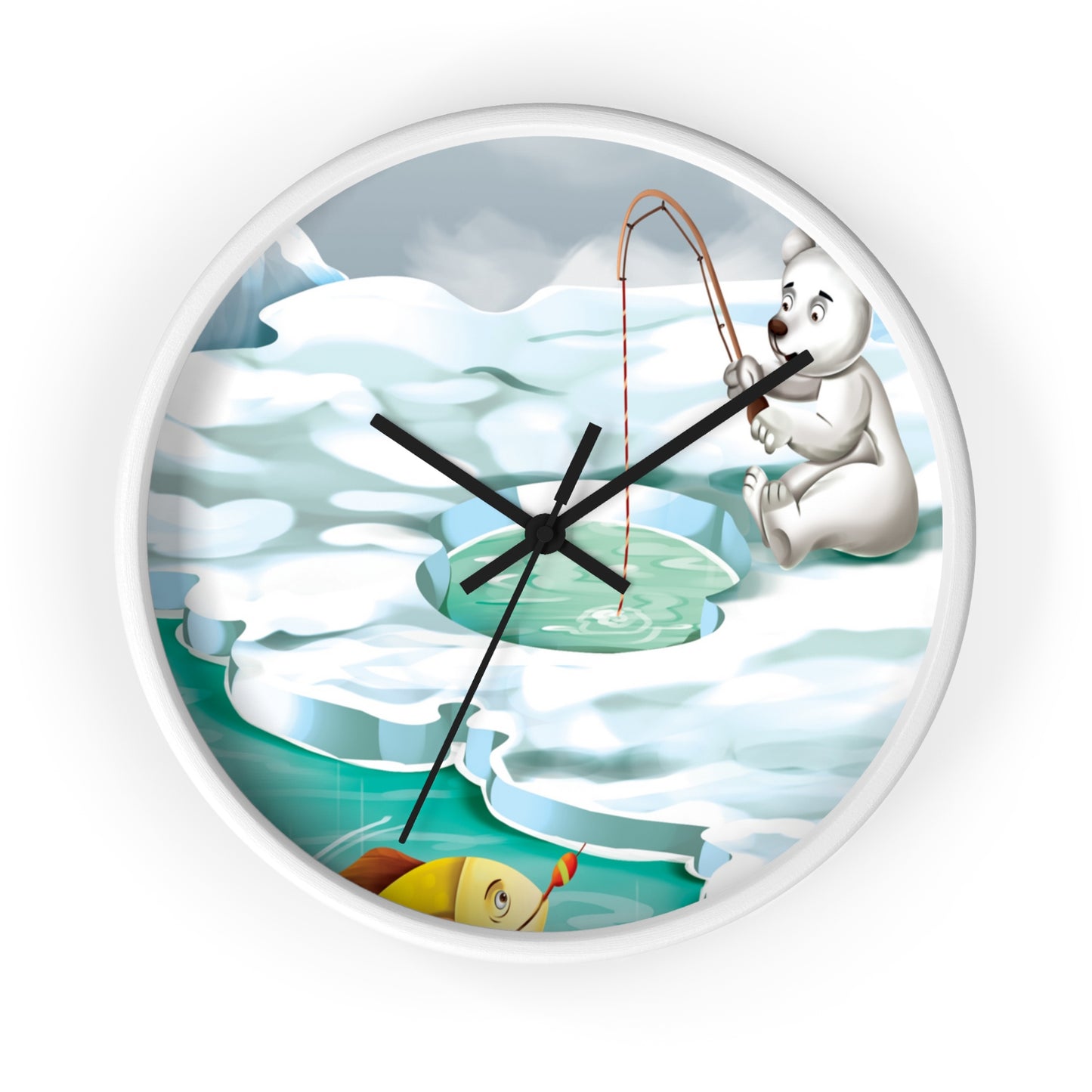 Poro The Polar Bear Wall Clock