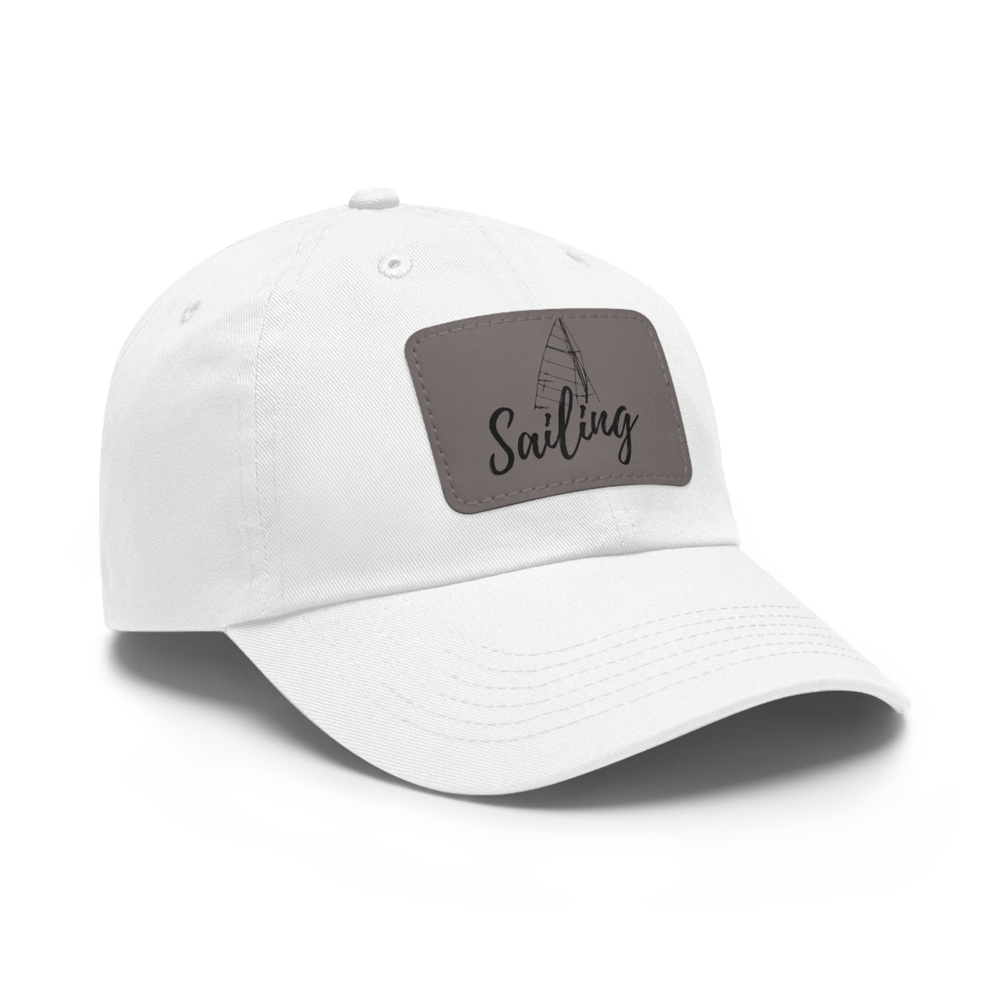 Sailing Dad Hat with Leather Patch (Rectangle)