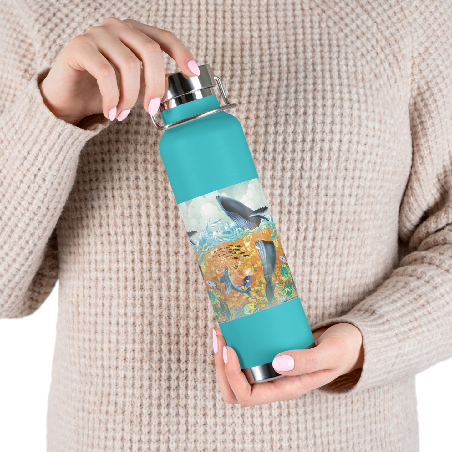 Finley the Flying Fish Copper Vacuum Insulated Bottle, 22oz