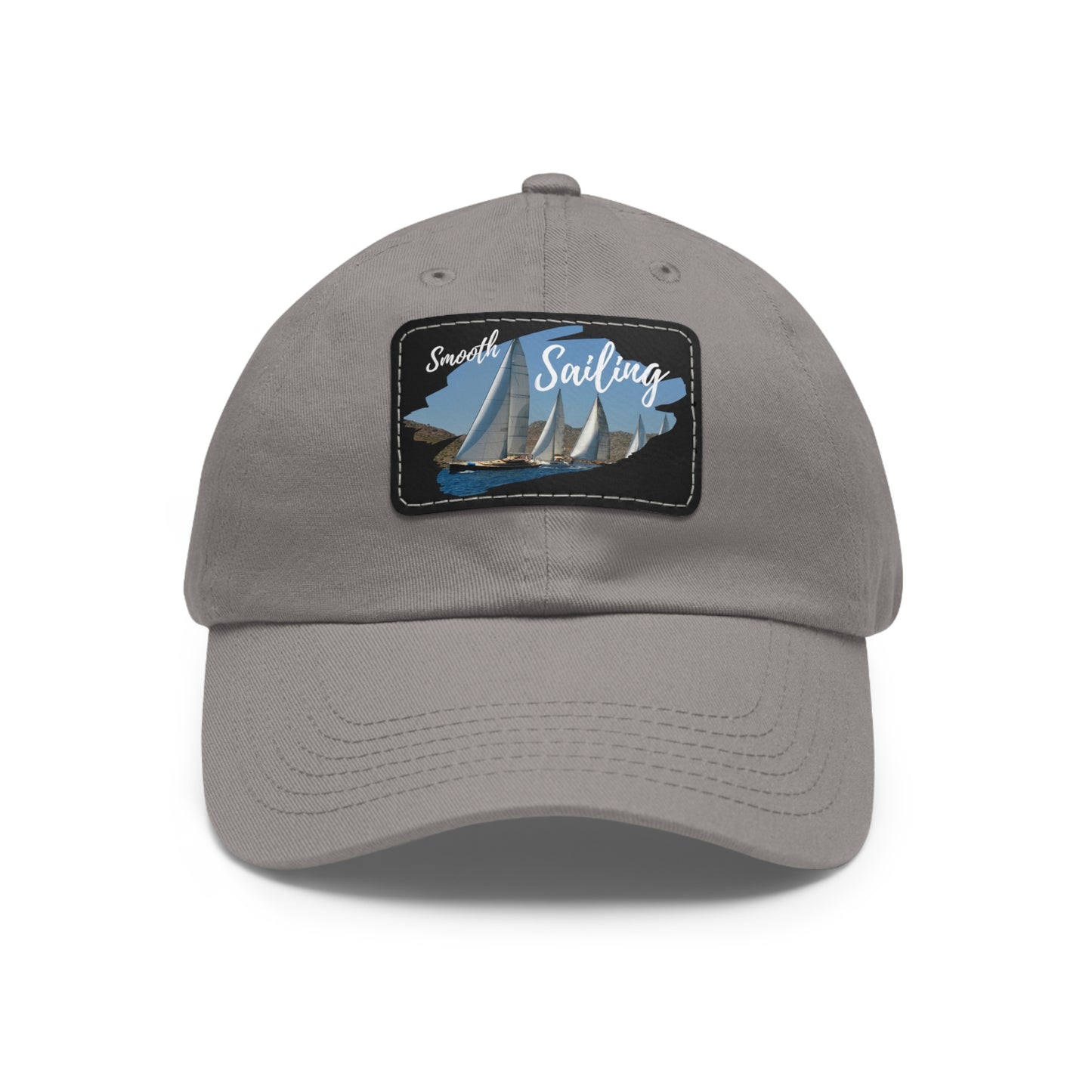 Sailing Dad Hat with Leather Patch (Rectangle)