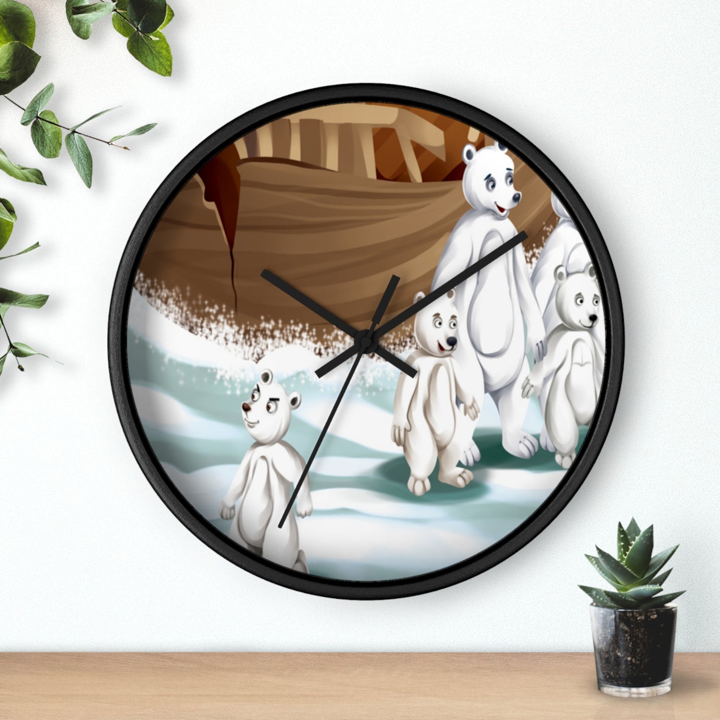 Poro The Polar Bear Wall Clock