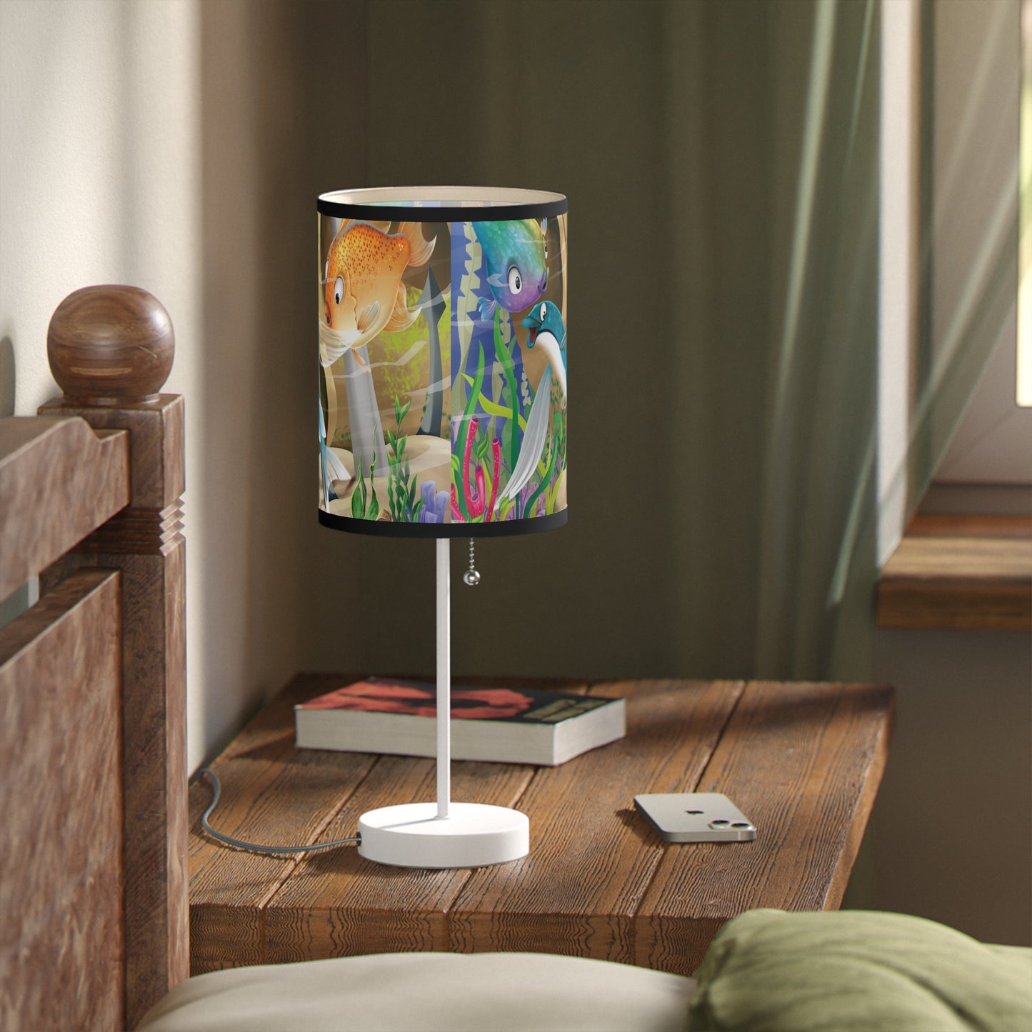 Finley The Flying Fish Lamp on a Stand, US|CA plug