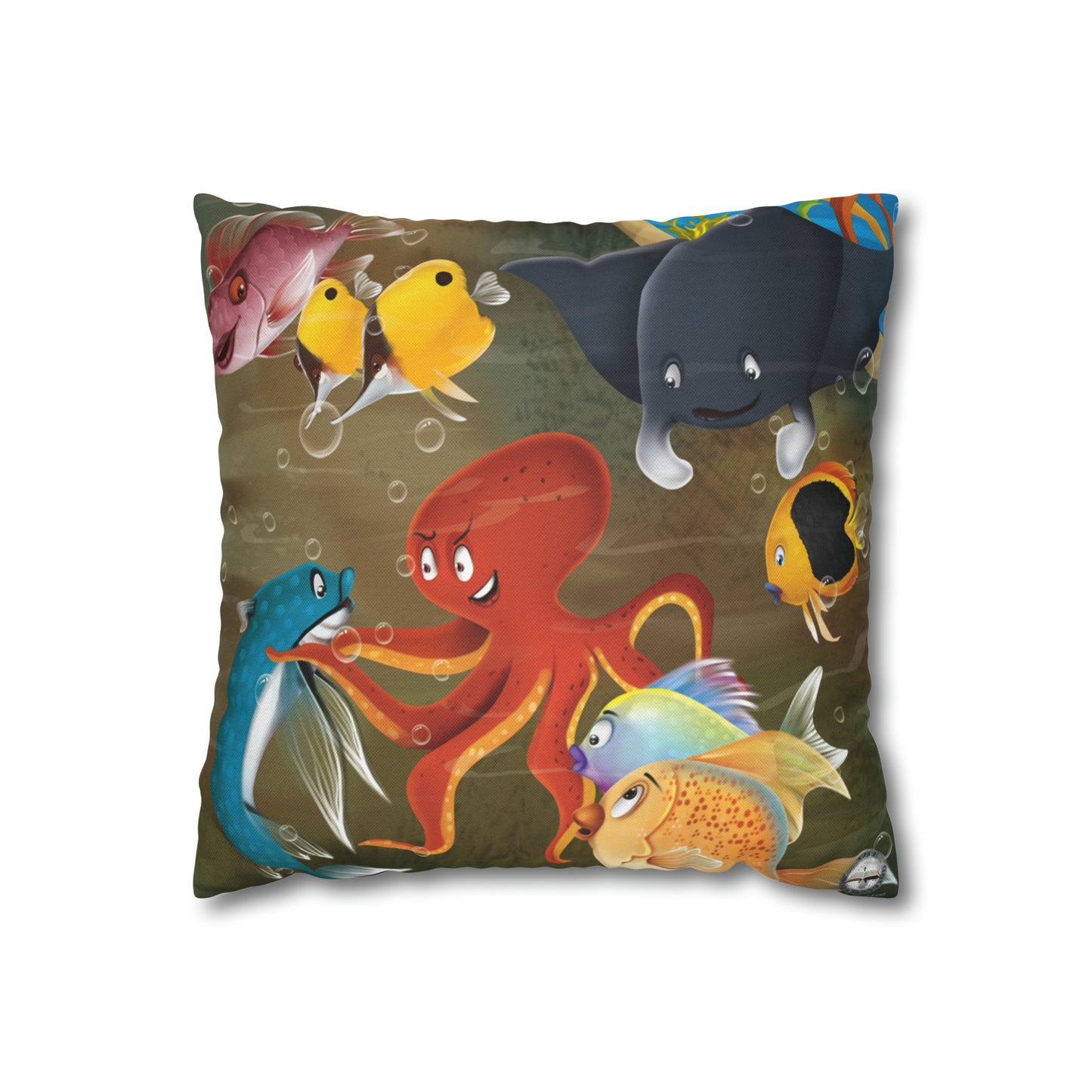 Finley The Flying Fish Spun Polyester Square Pillow Case