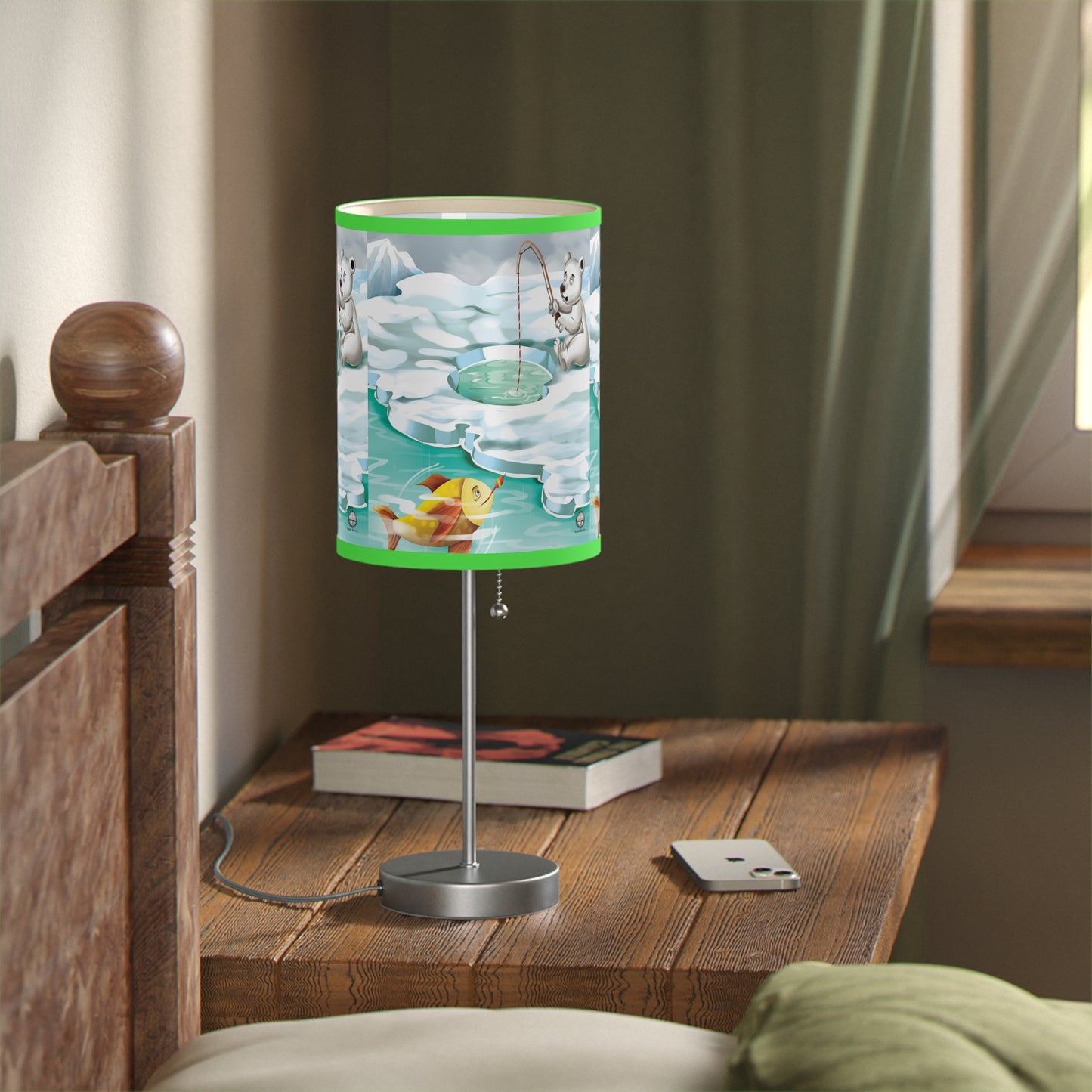 Poro The Polar Bear Lamp on a Stand, US|CA plug