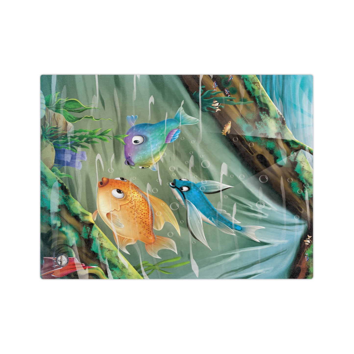 Finley The Flying Fish Velveteen Minky Blanket