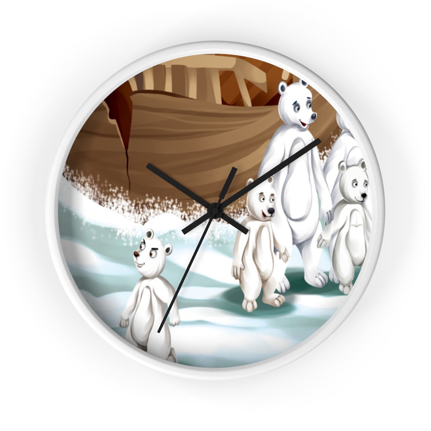 Poro The Polar Bear Wall Clock