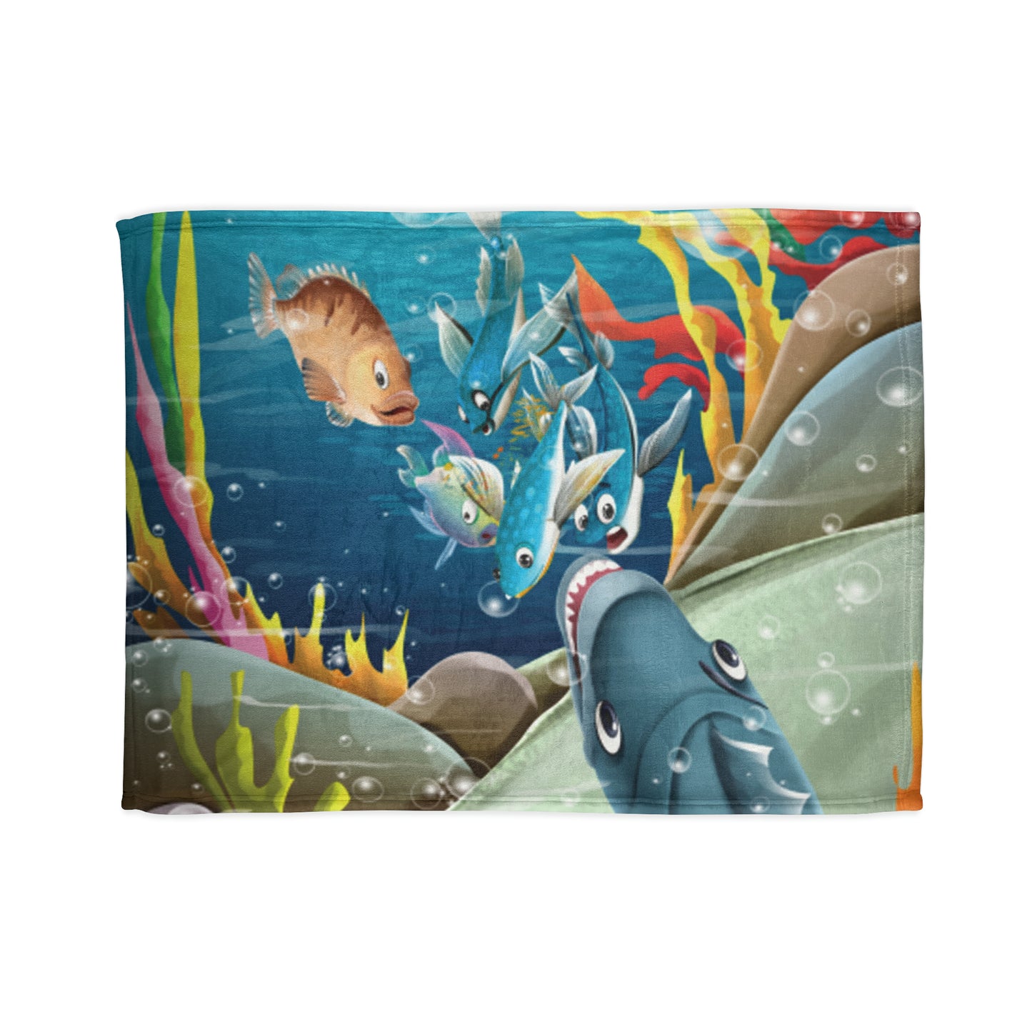 Finley the Flying Fish Soft Polyester Blanket