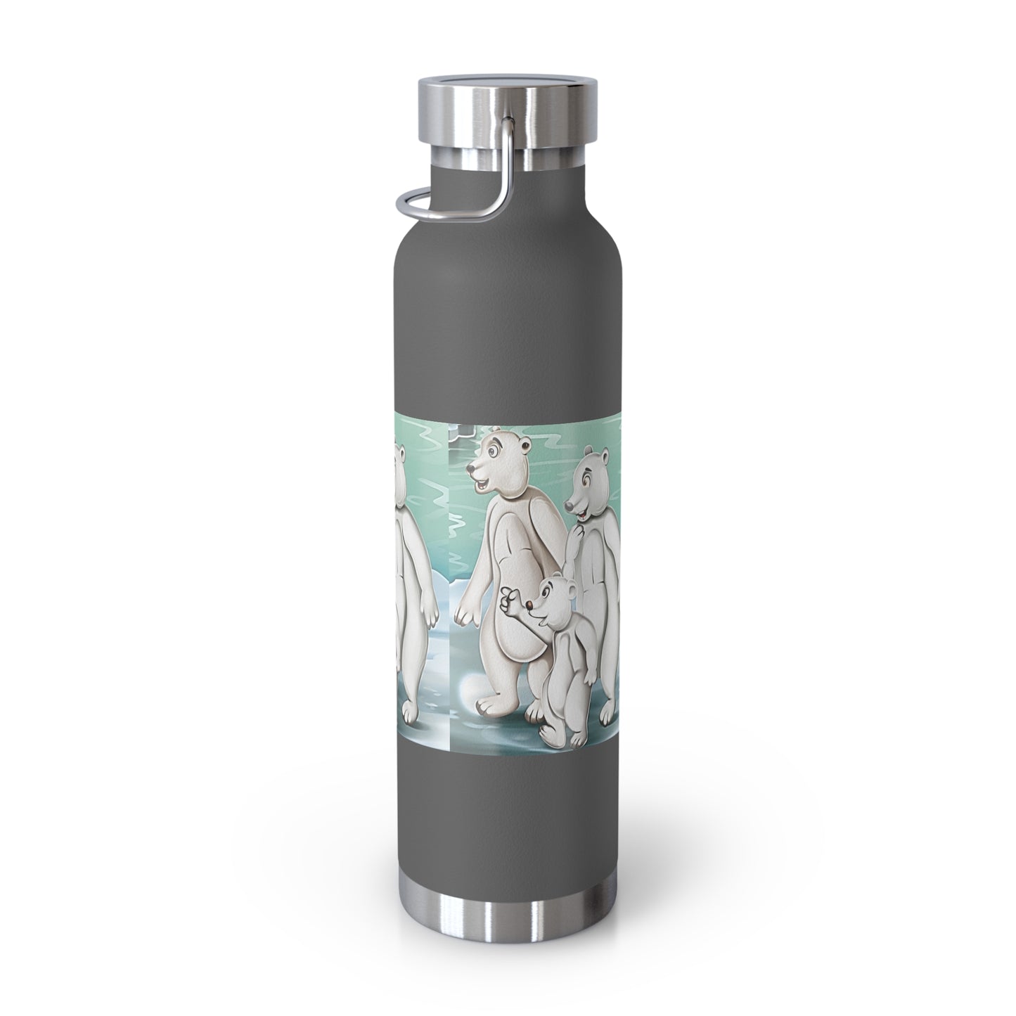 Poro the Polar Bear Copper Vacuum Insulated Bottle, 22oz