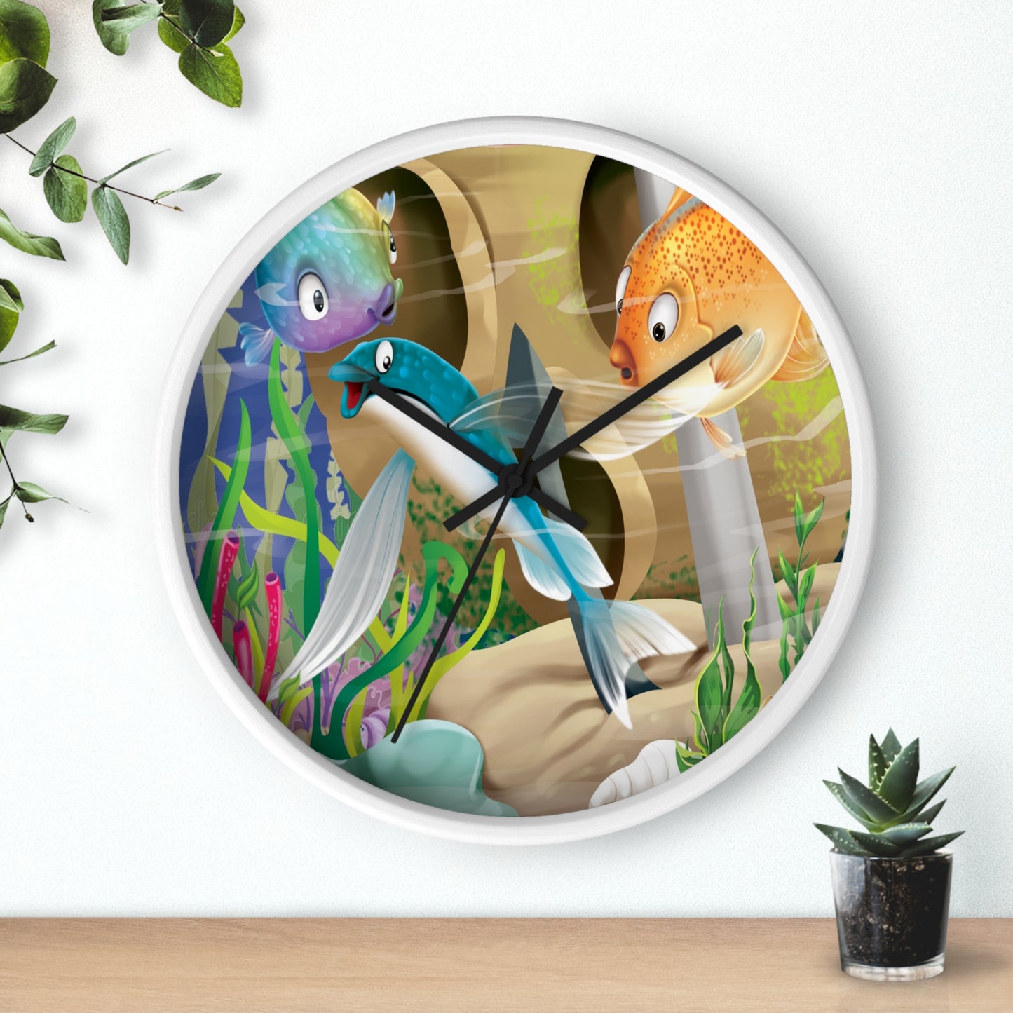 Finley The Flying Fish Wall Clock