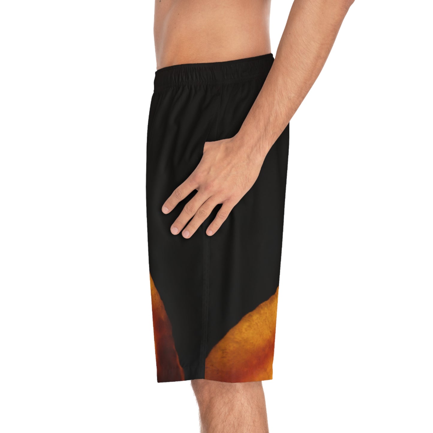 Exotic Print Men's Elastic Beach Shorts (AOP)