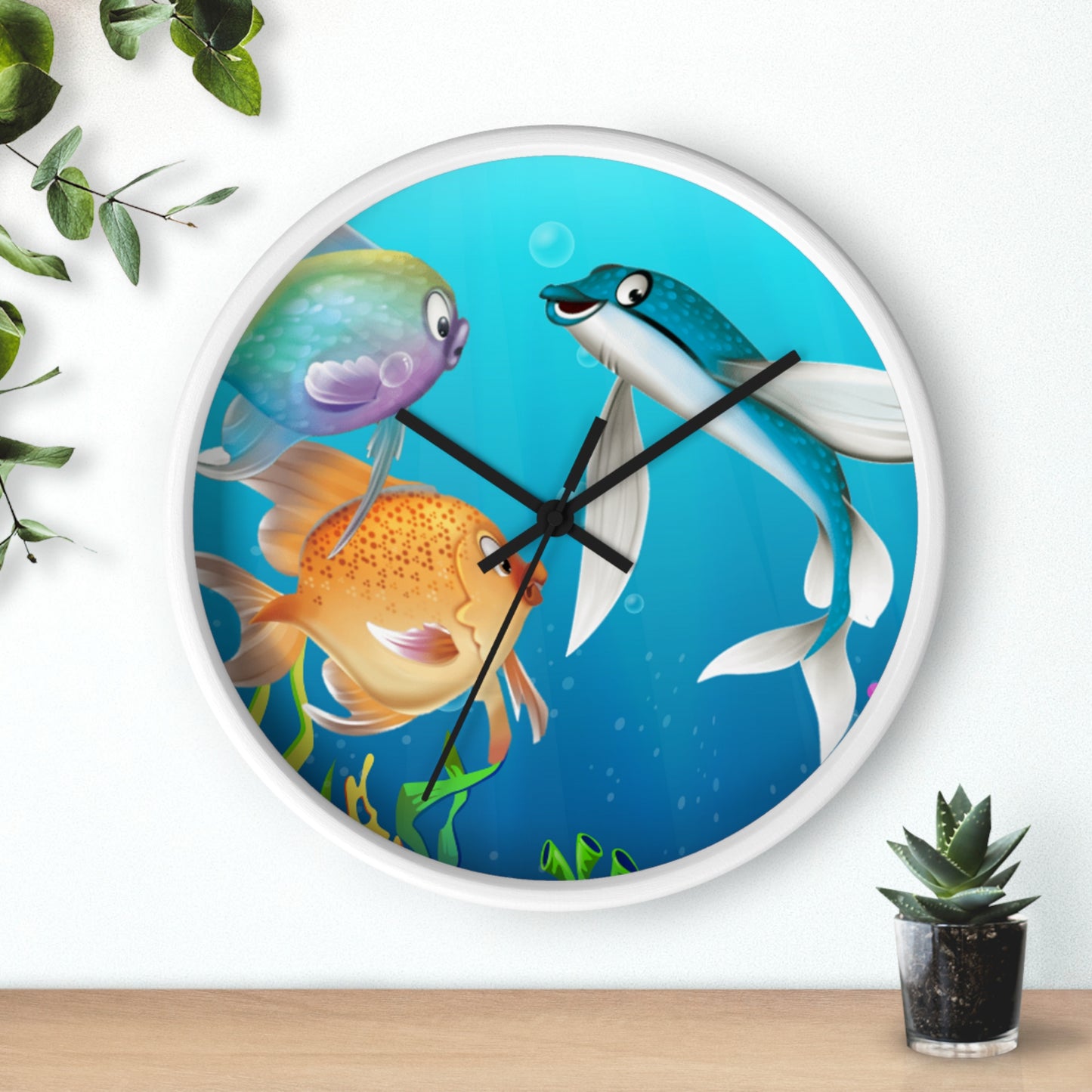 Finley The Flying Fish Wall Clock