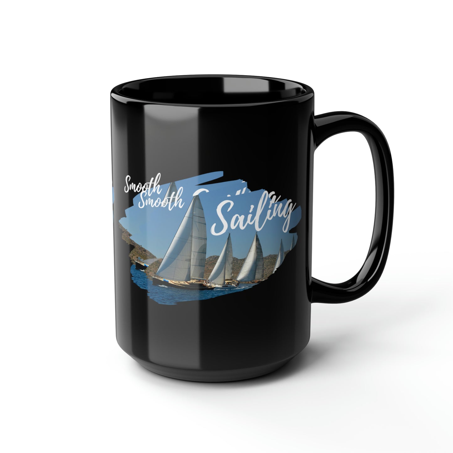 Sailing Black Mug, 15oz