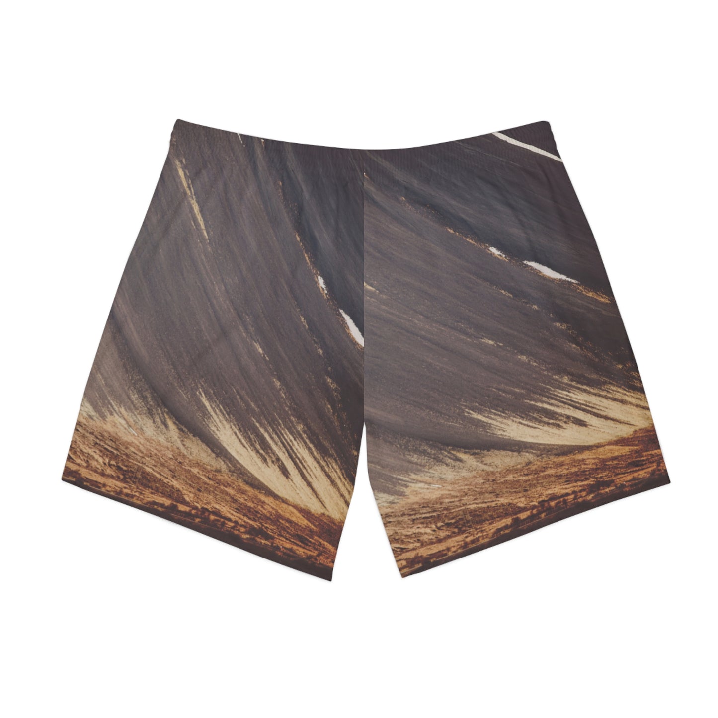 Exotic Print Men's Elastic Beach Shorts (AOP)