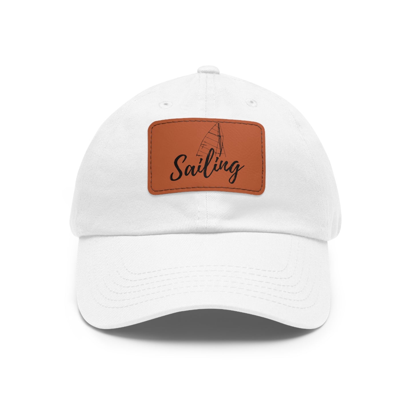 Sailing Dad Hat with Leather Patch (Rectangle)