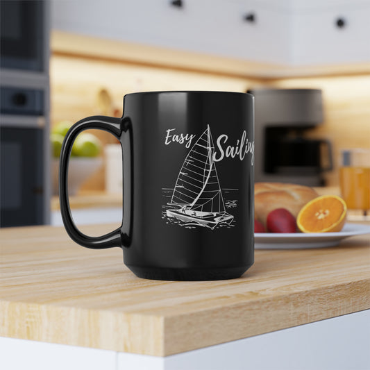 Sailing Black Mug, 15oz