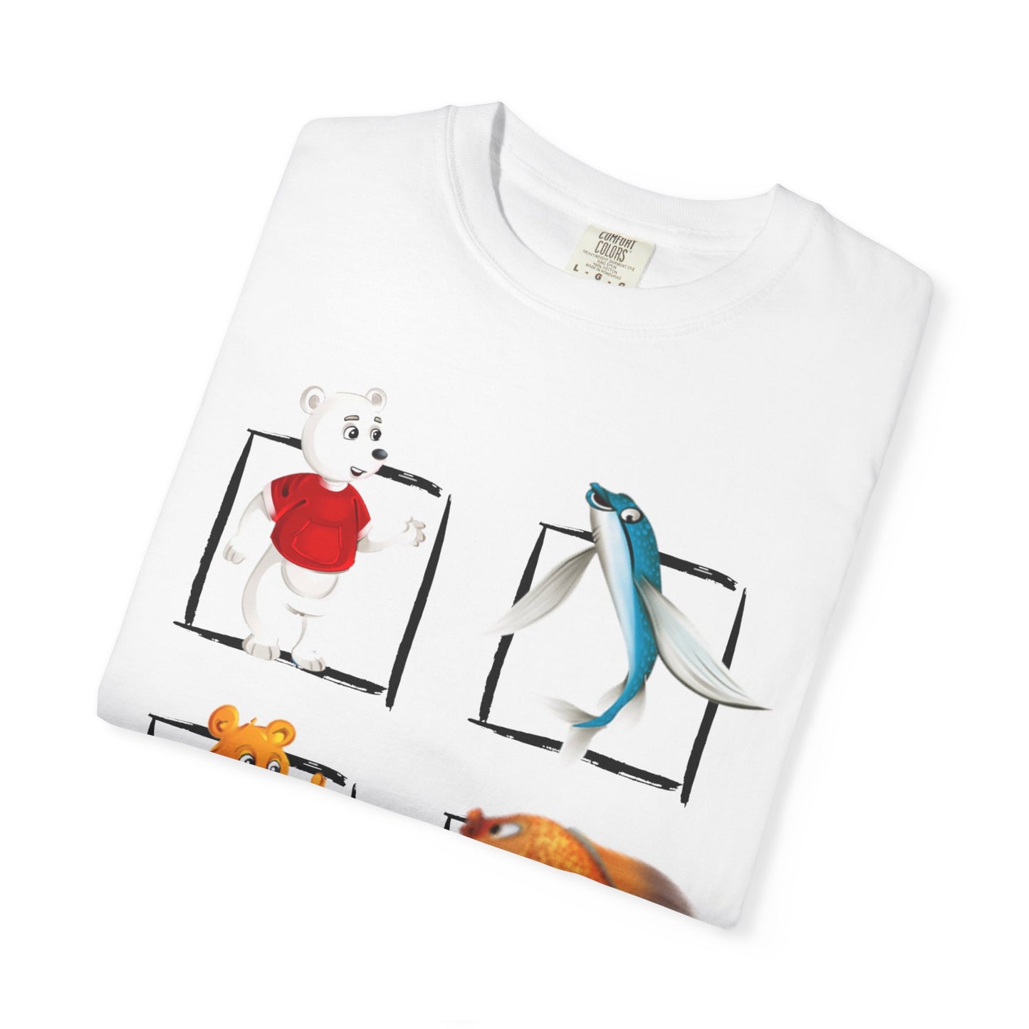 Whimsical Cartoon T-Shirt, Fun Graphic Tee for Kids, Animal Lovers Apparel, Perfect Gift for Birthdays and Celebrations