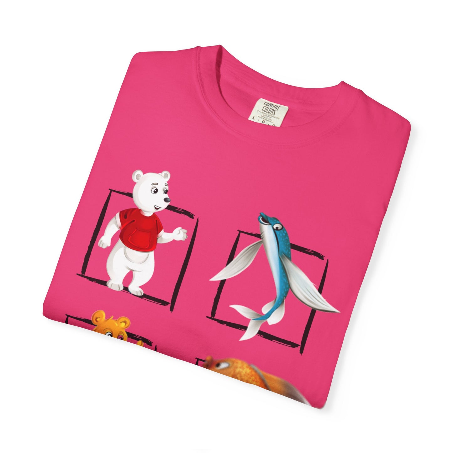 Whimsical Cartoon T-Shirt, Fun Graphic Tee for Kids, Animal Lovers Apparel, Perfect Gift for Birthdays and Celebrations