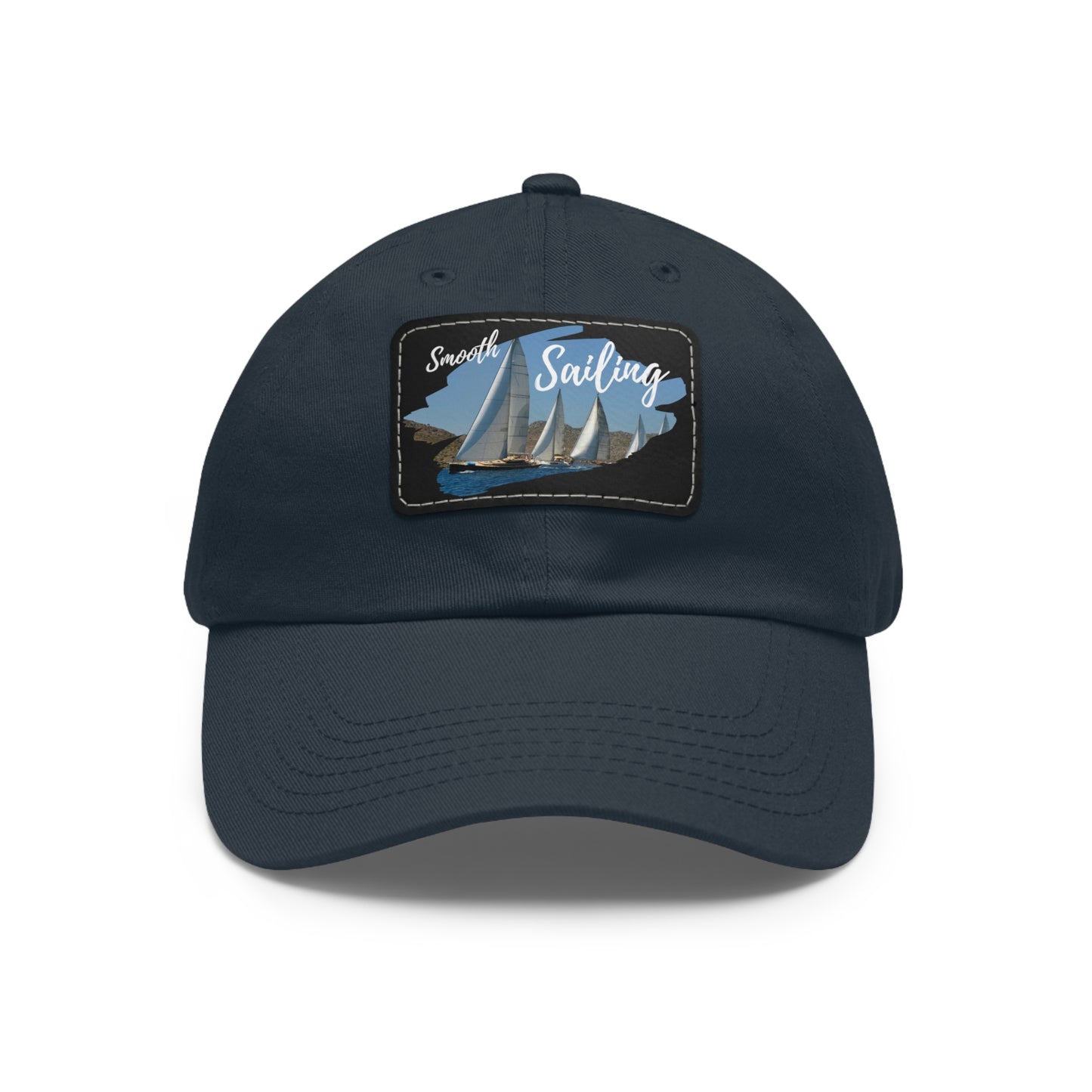 Sailing Dad Hat with Leather Patch (Rectangle)