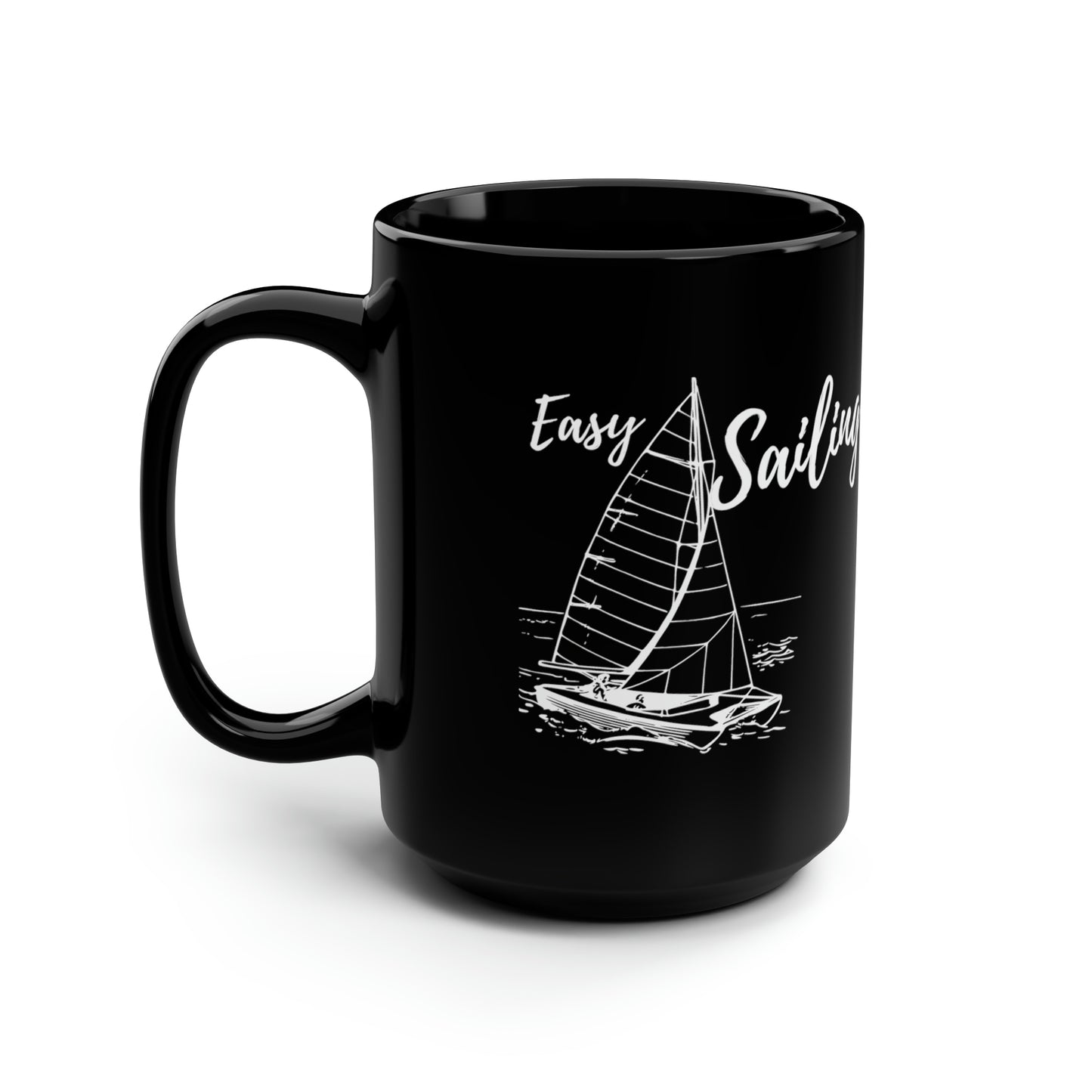 Sailing Black Mug, 15oz