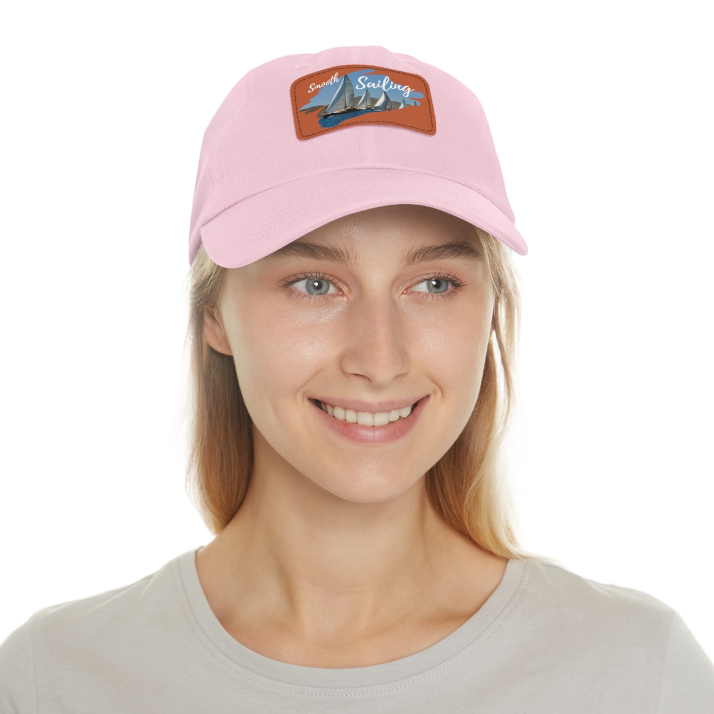 Sailing Dad Hat with Leather Patch (Rectangle)