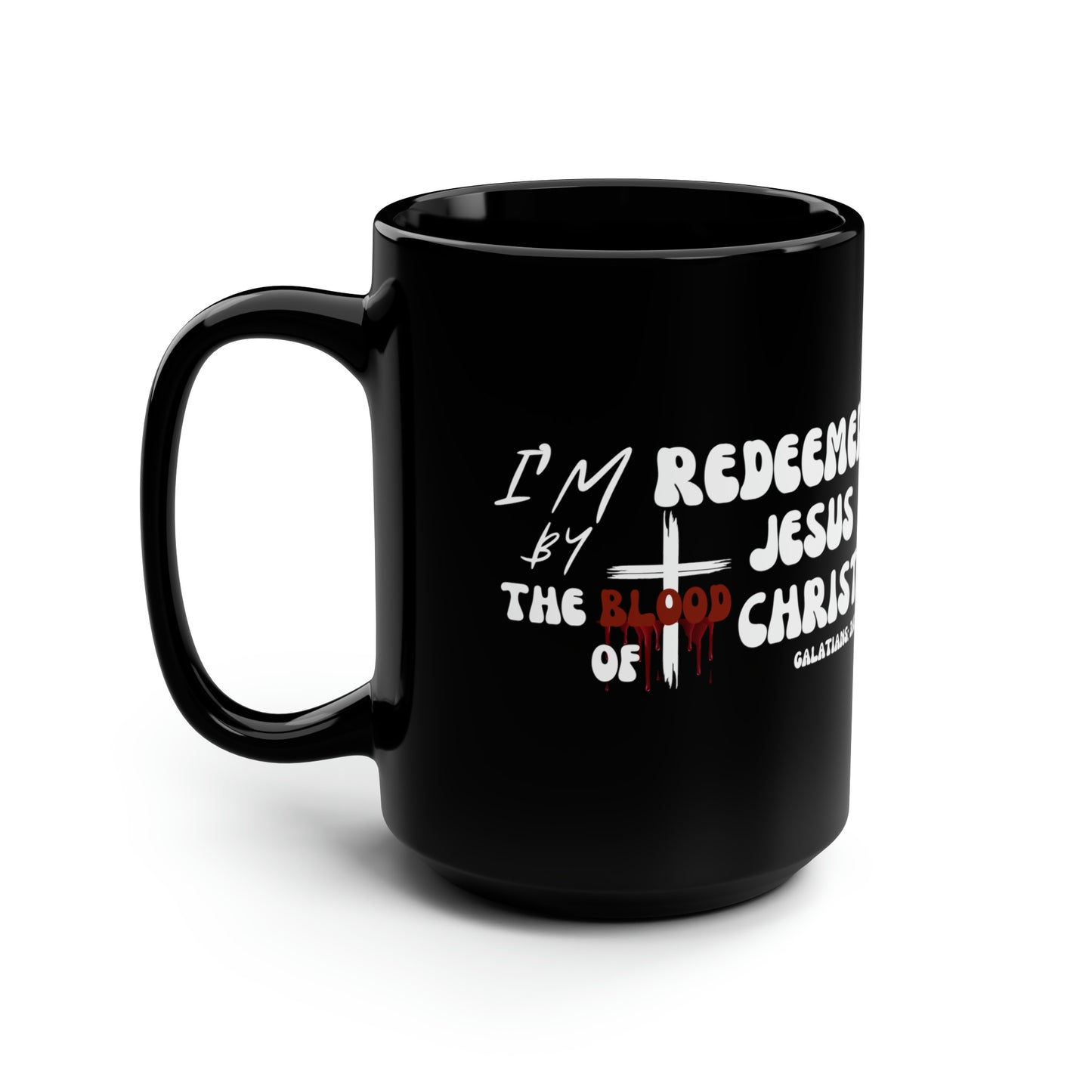 Christian Wear Black Mug, 15oz