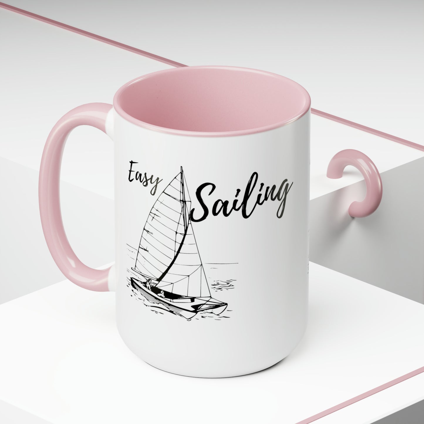 Sailing Two-Tone Coffee Mugs, 15oz