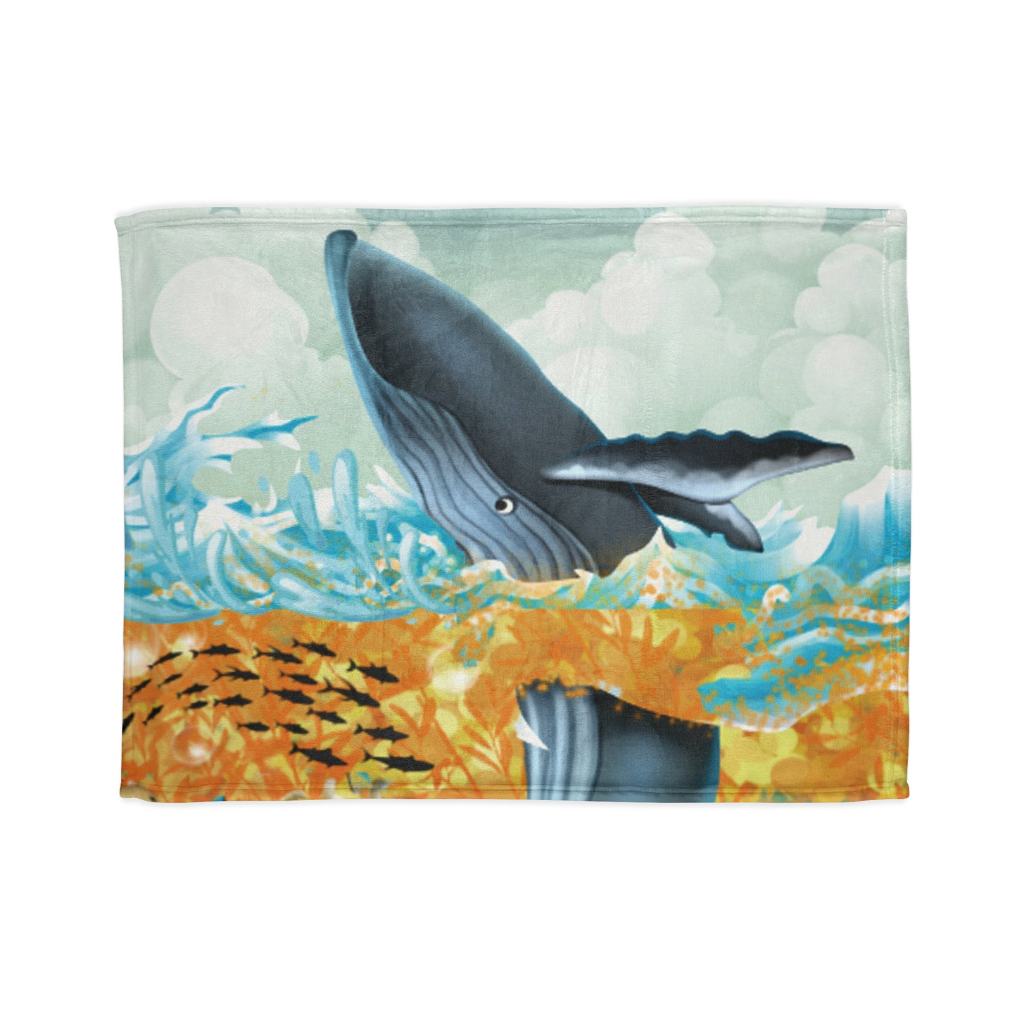 Finley the Flying Fish Soft Polyester Blanket