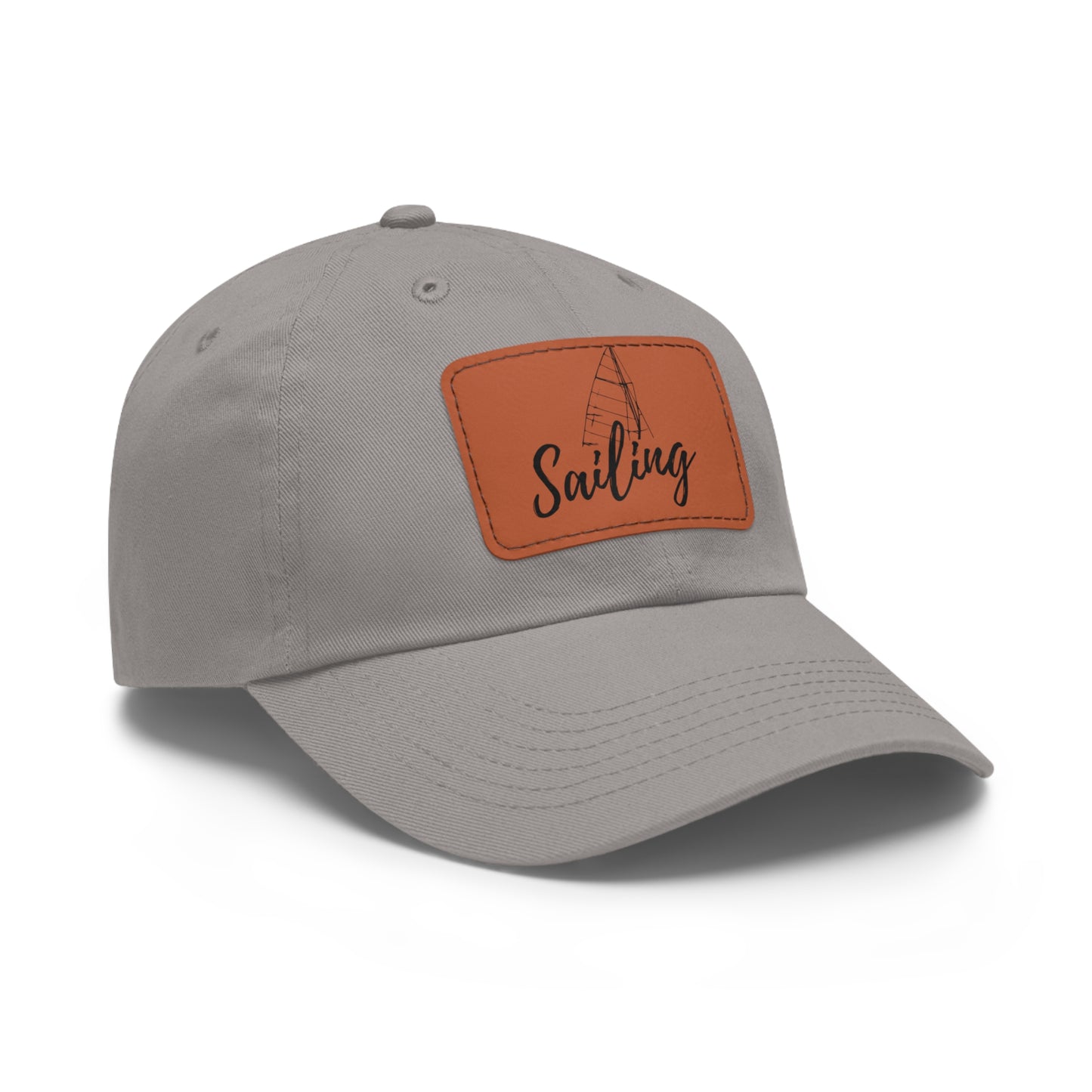 Sailing Dad Hat with Leather Patch (Rectangle)