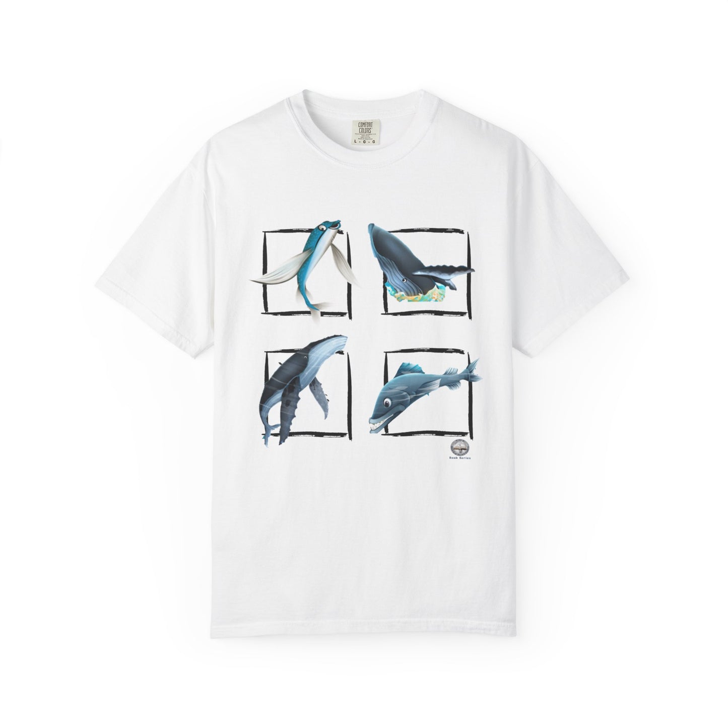 Ocean-Inspired Unisex Garment-Dyed T-Shirt, Whale Art Tee, Beachwear, Summer Gift, Eco-Friendly Apparel, Sea Life T-Shirt