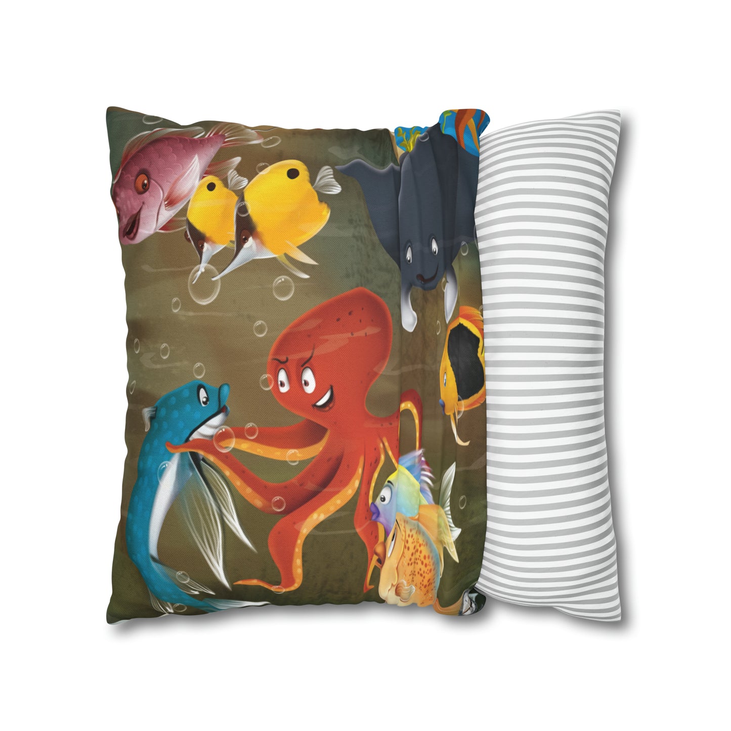 Finley The Flying Fish Spun Polyester Square Pillow Case