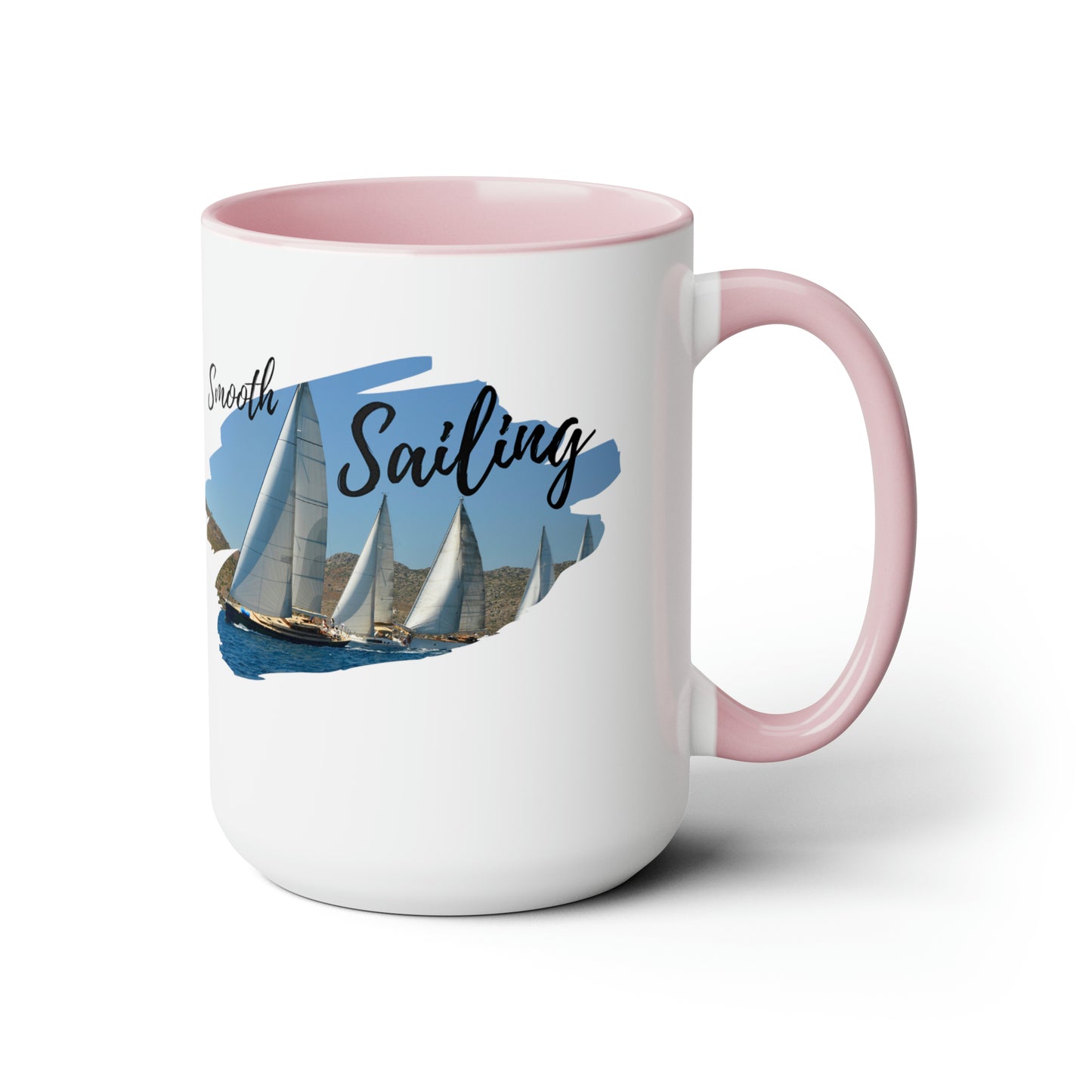 Sailing Two-Tone Coffee Mugs, 15oz