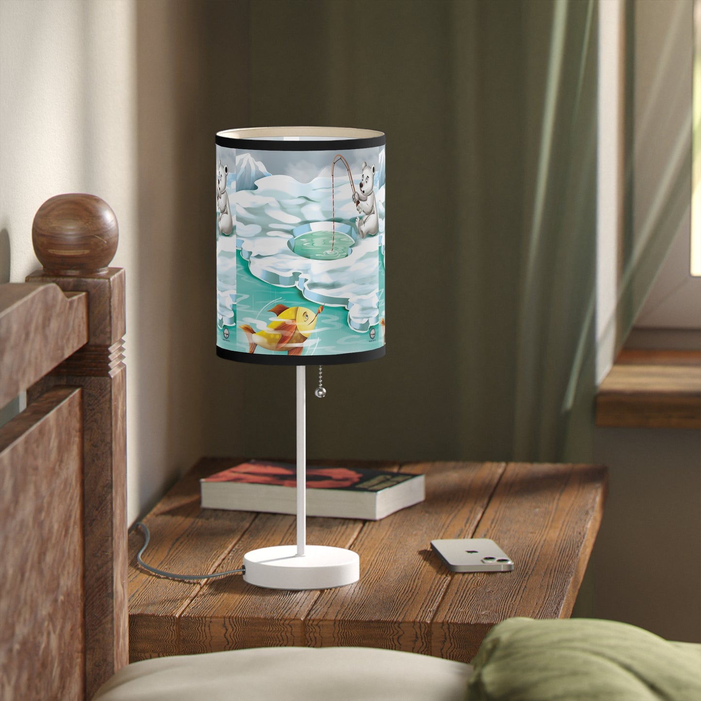 Poro The Polar Bear Lamp on a Stand, US|CA plug